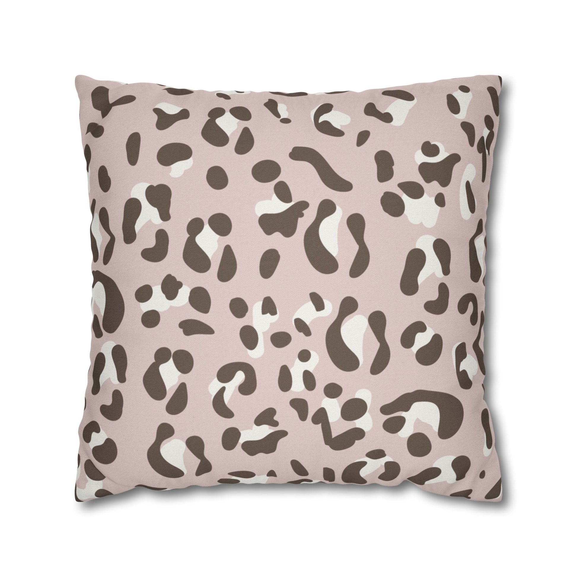 Blush Leopard Print Throw Pillow, Artsulli - Art is Long, Life is Short, Home Decor, Size, 20" × 20", , , , , 10325931238632082555