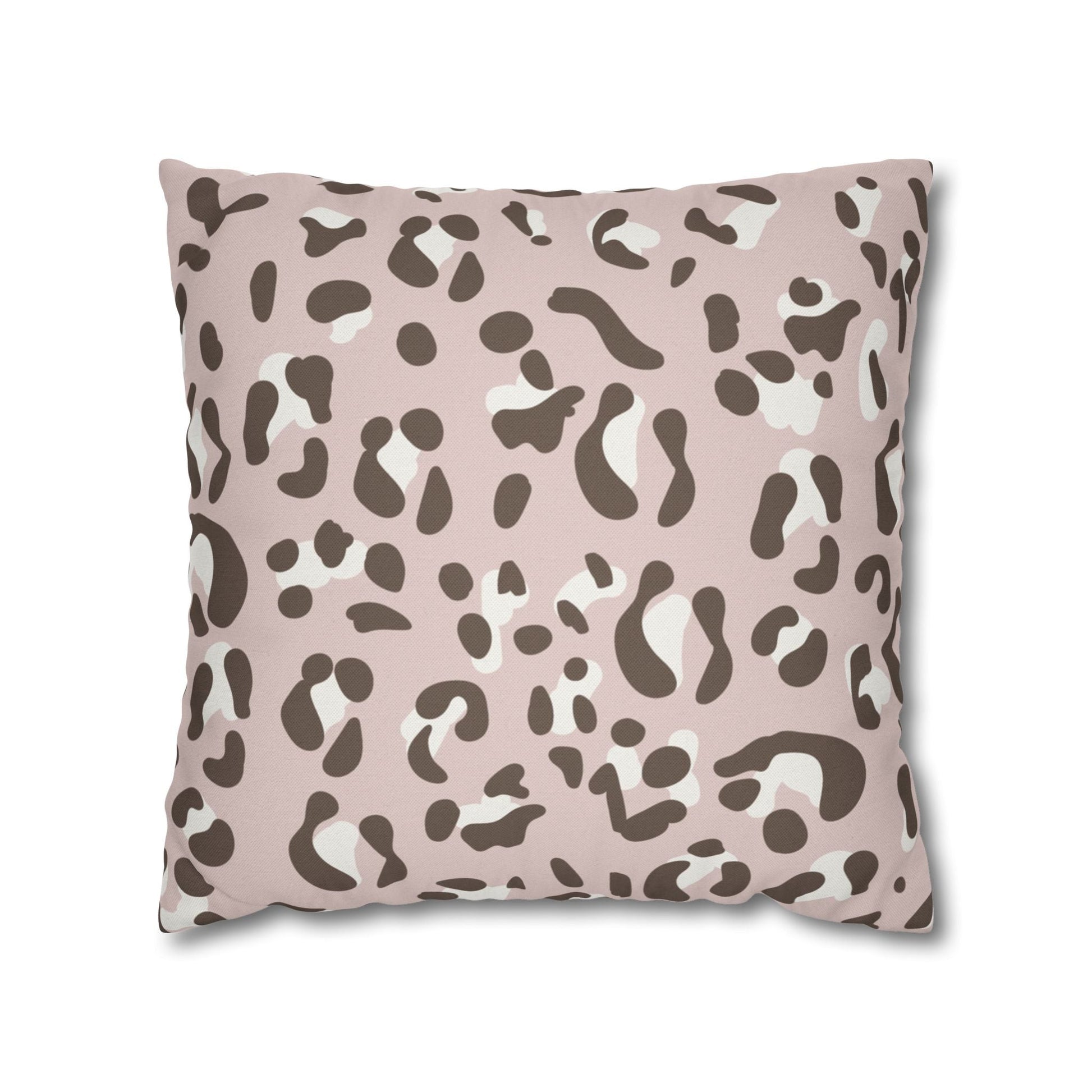 Blush Leopard Print Throw Pillow, Artsulli - Art is Long, Life is Short, Home Decor, Size, 18" × 18", , , , , 12311212555058277274