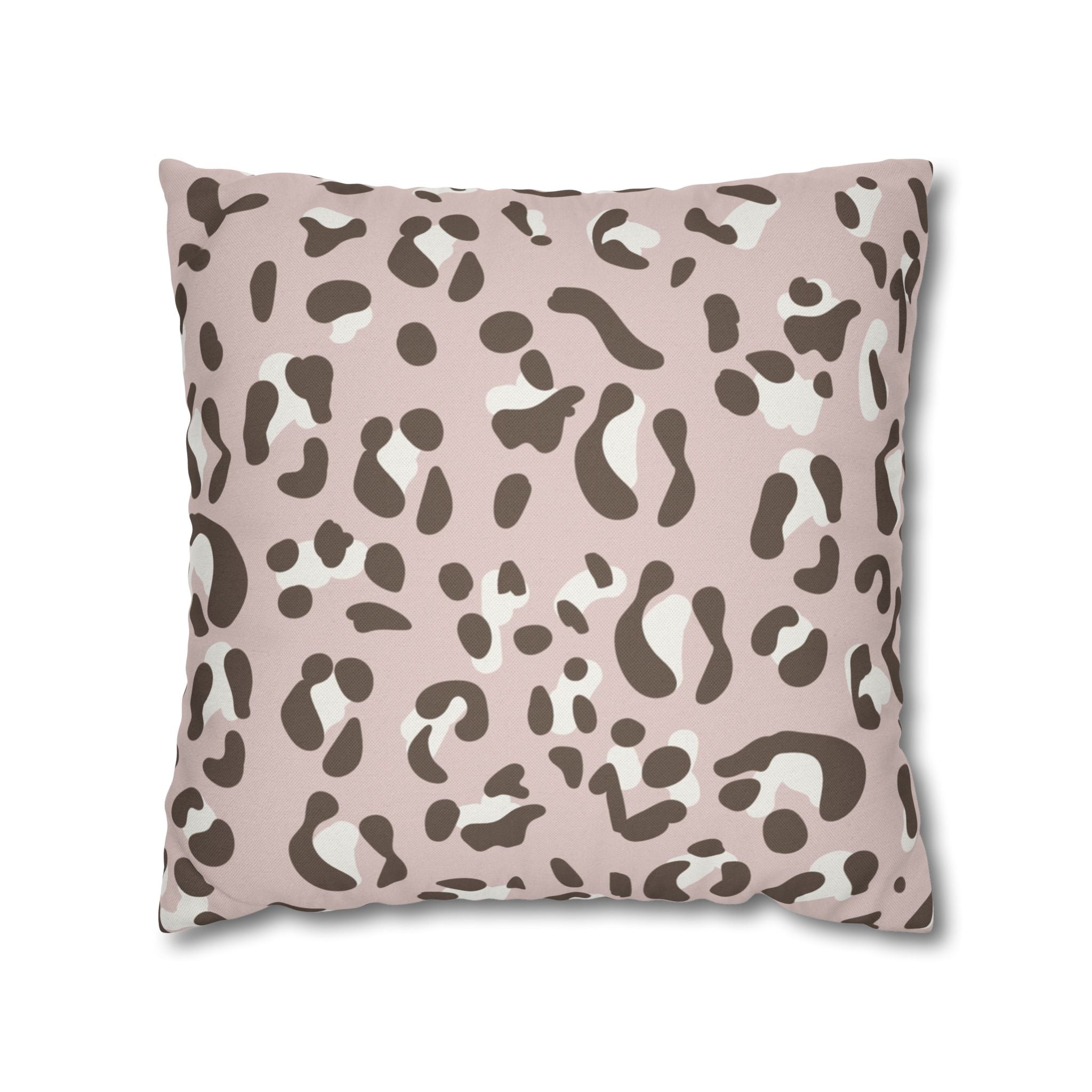 Blush Leopard Print Throw Pillow, Artsulli - Art is Long, Life is Short, Home Decor, Size, 18" × 18", , , , , 12311212555058277274