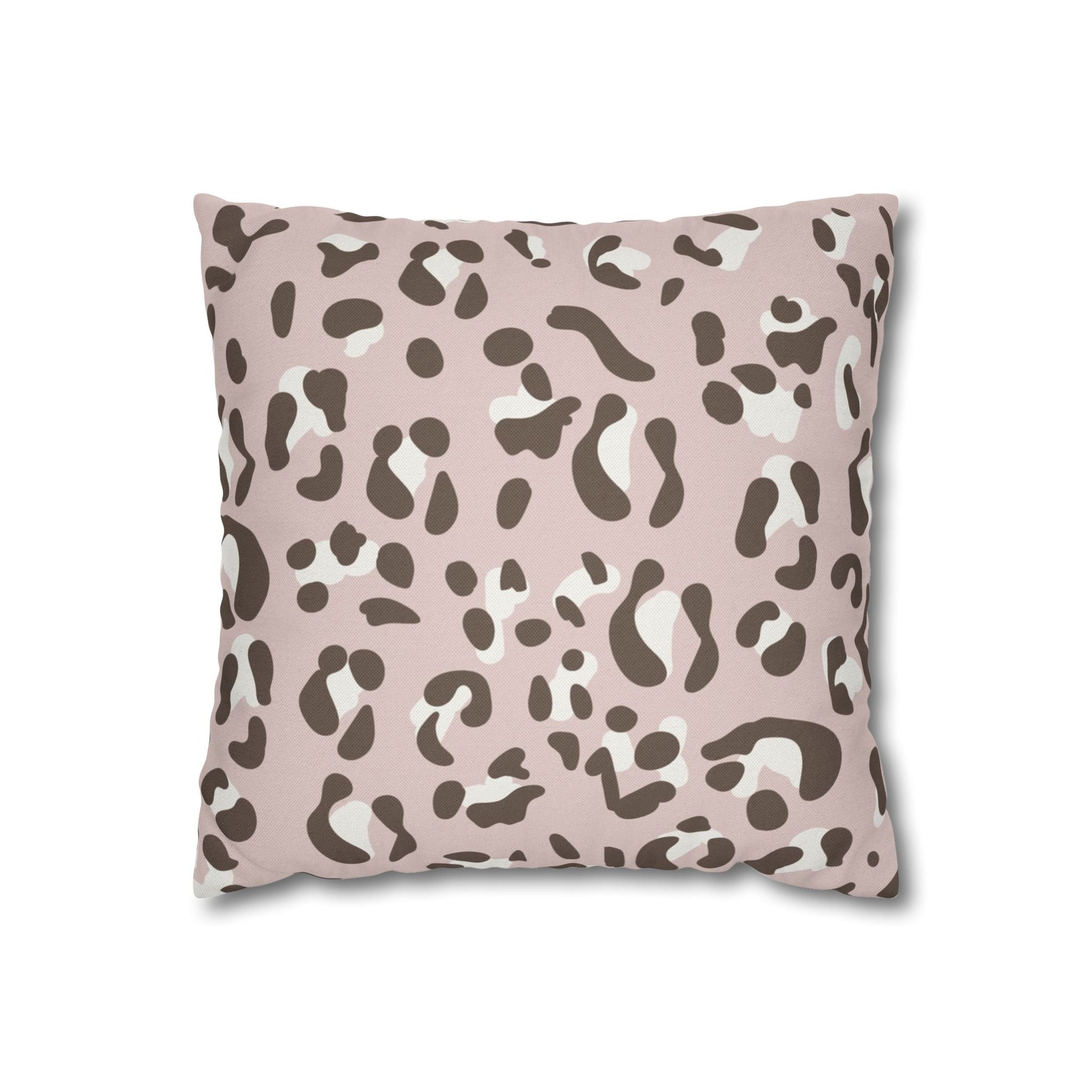 Blush Leopard Print Throw Pillow, Artsulli - Art is Long, Life is Short, Home Decor, Size, 14" × 14", , , , , 28270981688898909316