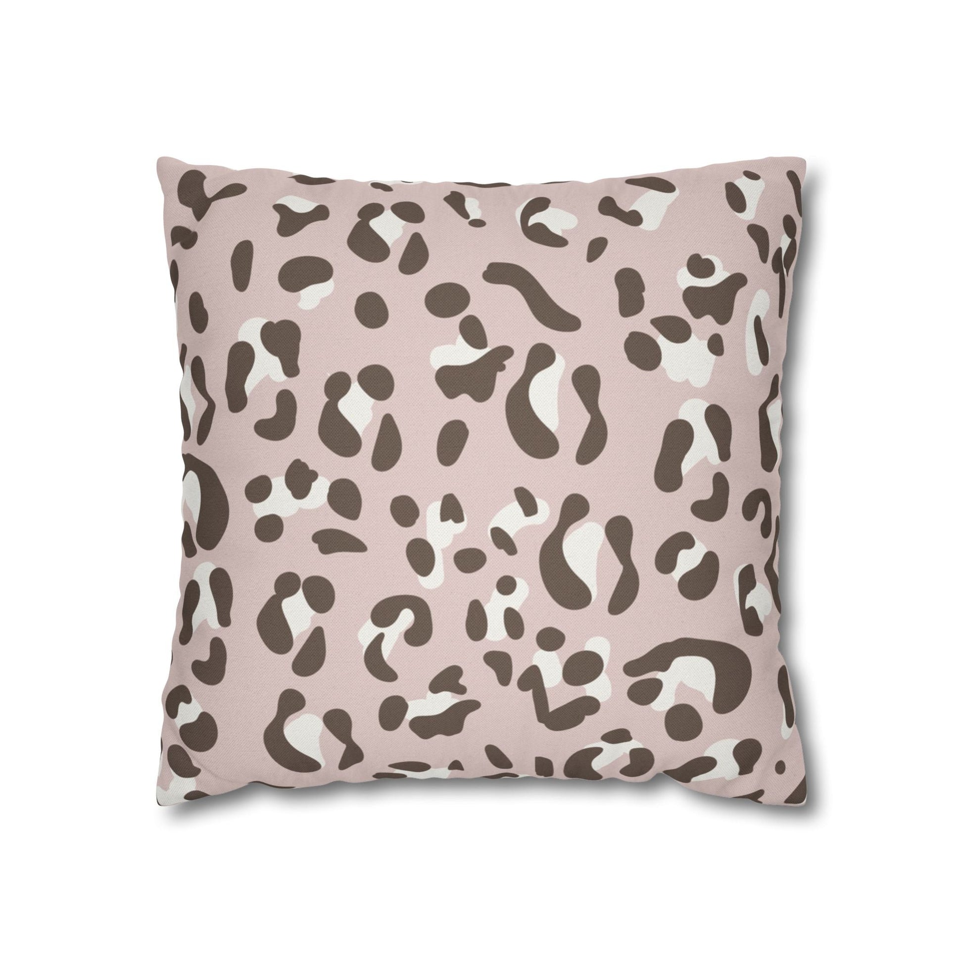 Blush Leopard Print Throw Pillow, Artsulli - Art is Long, Life is Short, Home Decor, Size, 16" × 16", , , , , 93722054182306458599
