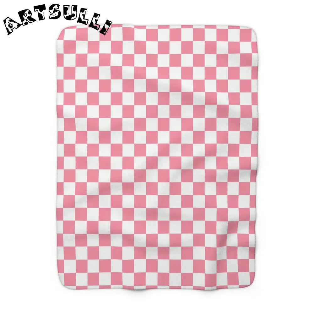 Brigandine Checkered Scene Sherpa Fleece Blanket, Artsulli - Art is Long, Life is Short, Home Decor, Size, 50" × 60", , , , , 21009258674487919112