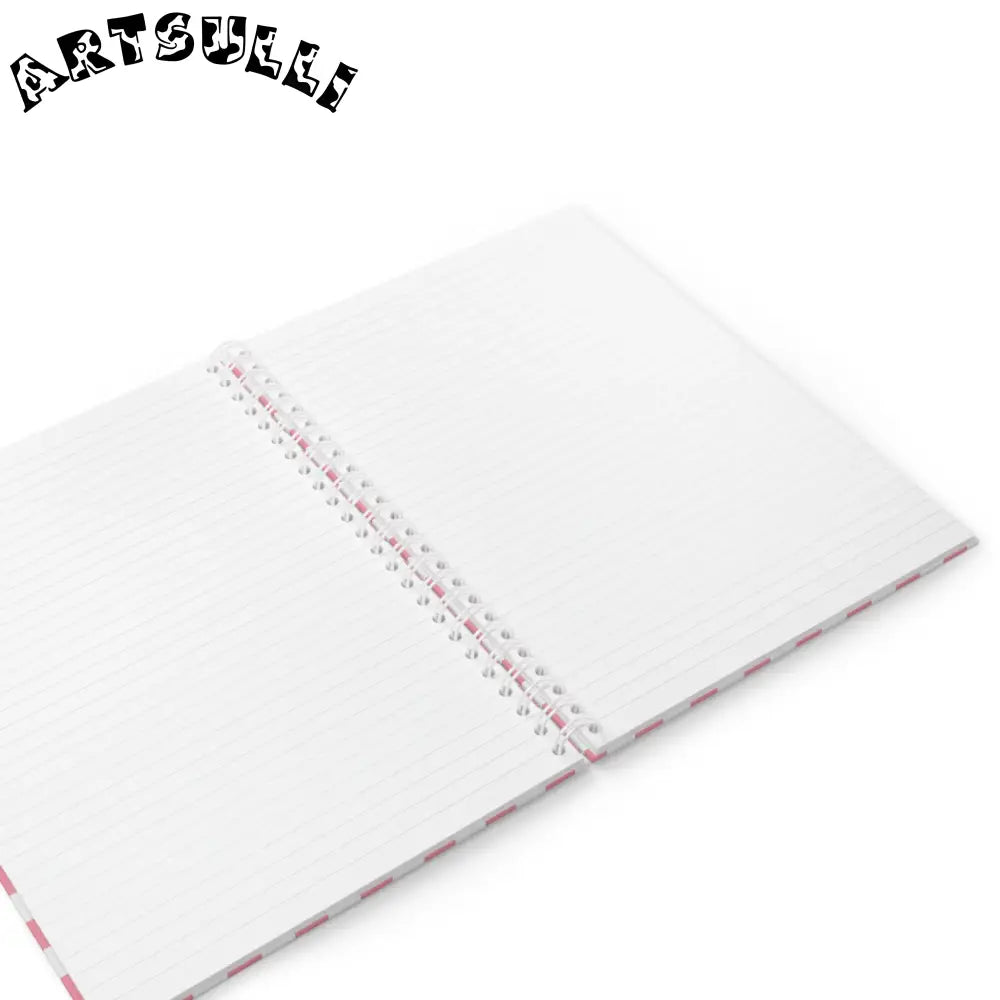 JAKKOUTTHEBXX Pink and White Checkered Wide-Ruled Spiral Notebook 2025