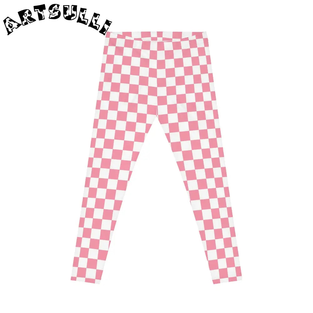 Brigandine Checkered Scene Women's Casual Leggings (AOP), Artsulli - Art is Long, Life is Short, All Over Prints, Size, XS, Color, Seam thread color automatically matched to design, , , 30228727411821403521