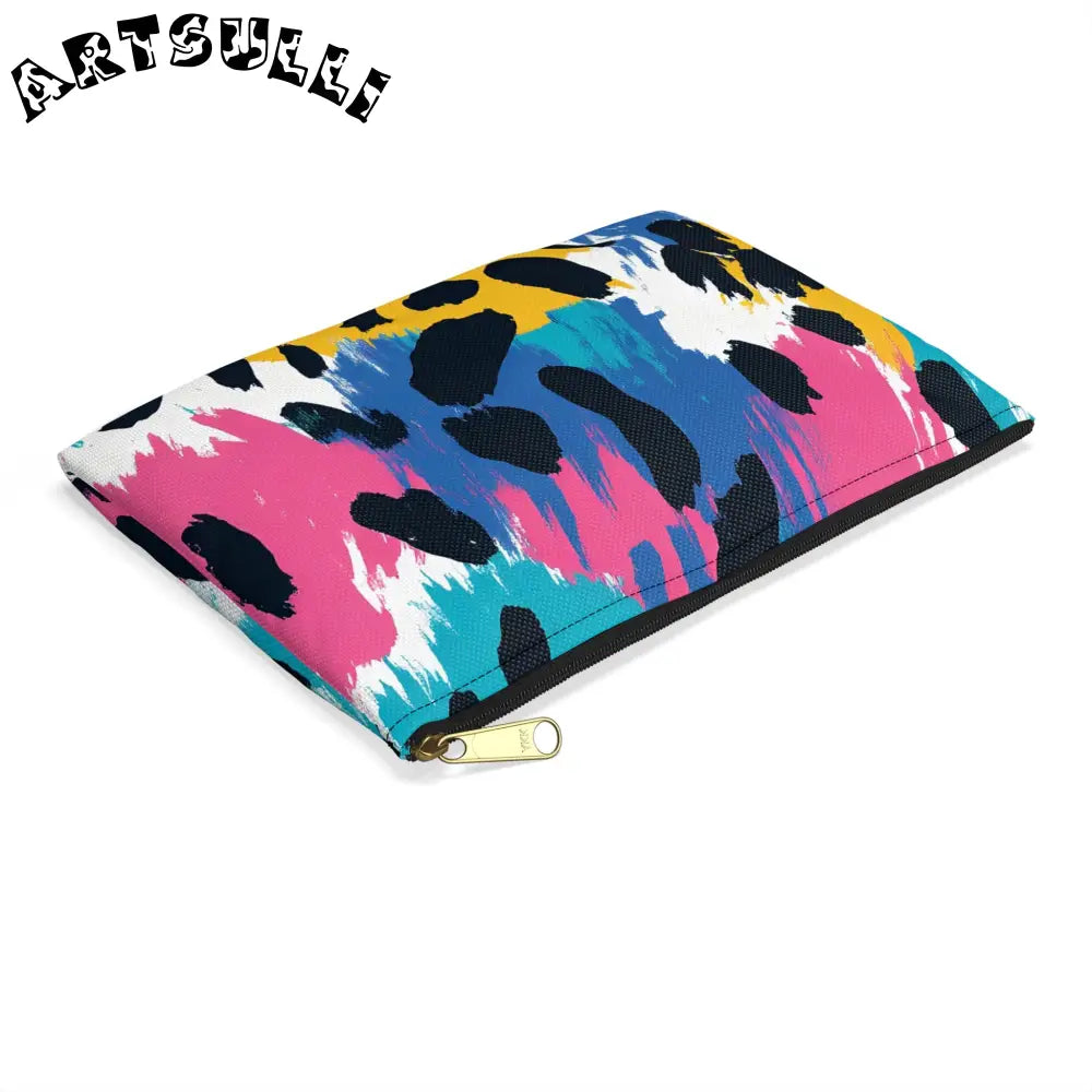 JAKKOUTTHEBXX Bright Paint Brush Strokes Flat Pouch 2025