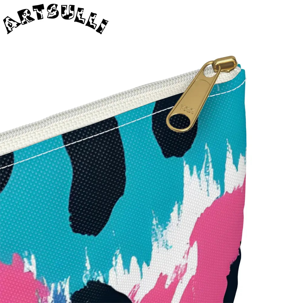 JAKKOUTTHEBXX Bright Paint Brush Strokes Flat Pouch 2025