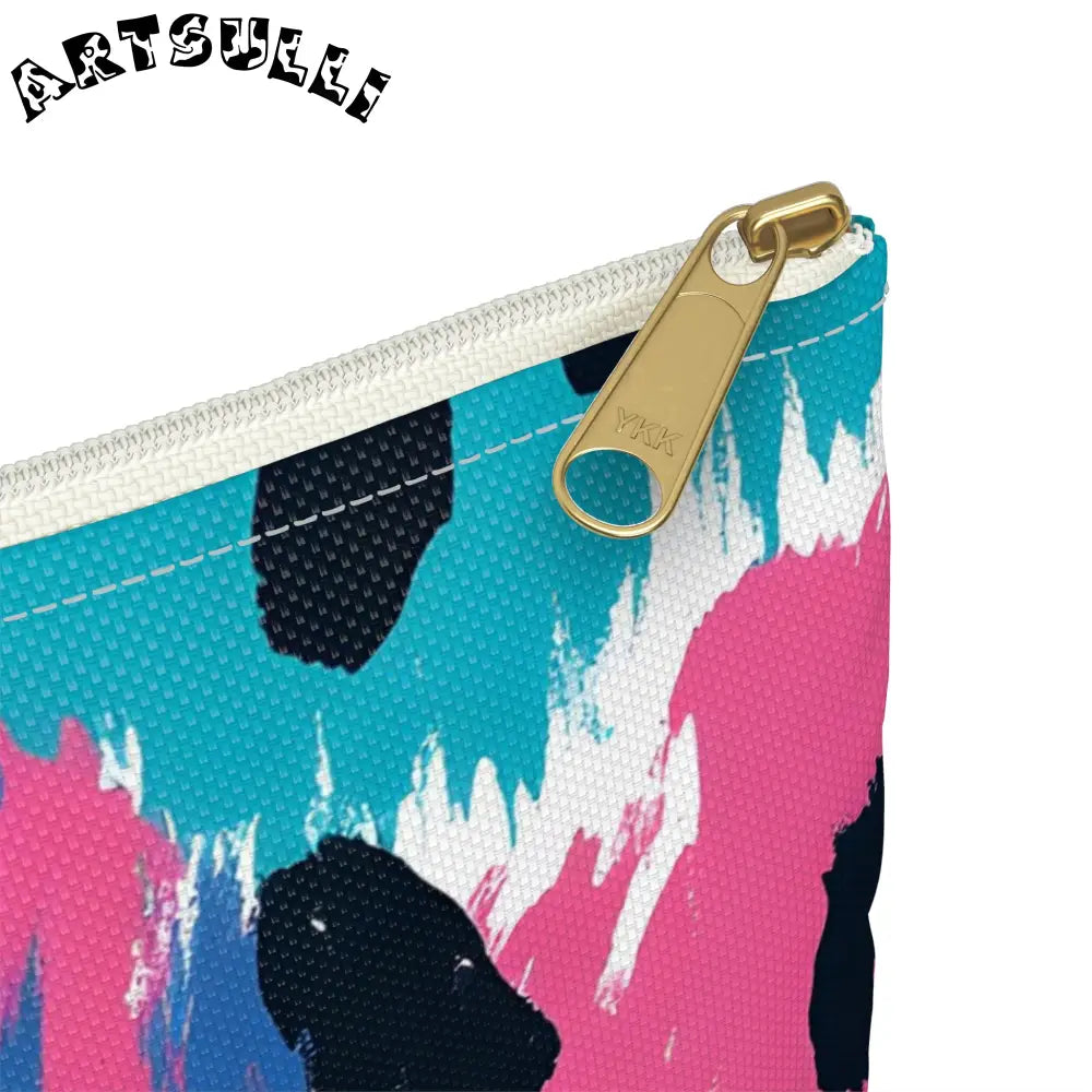 JAKKOUTTHEBXX Bright Paint Brush Strokes Flat Pouch 2025