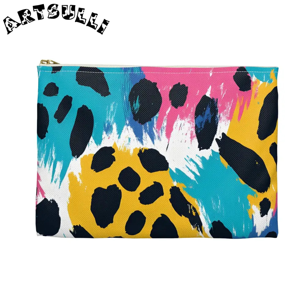 JAKKOUTTHEBXX Bright Paint Brush Strokes Flat Pouch 2025