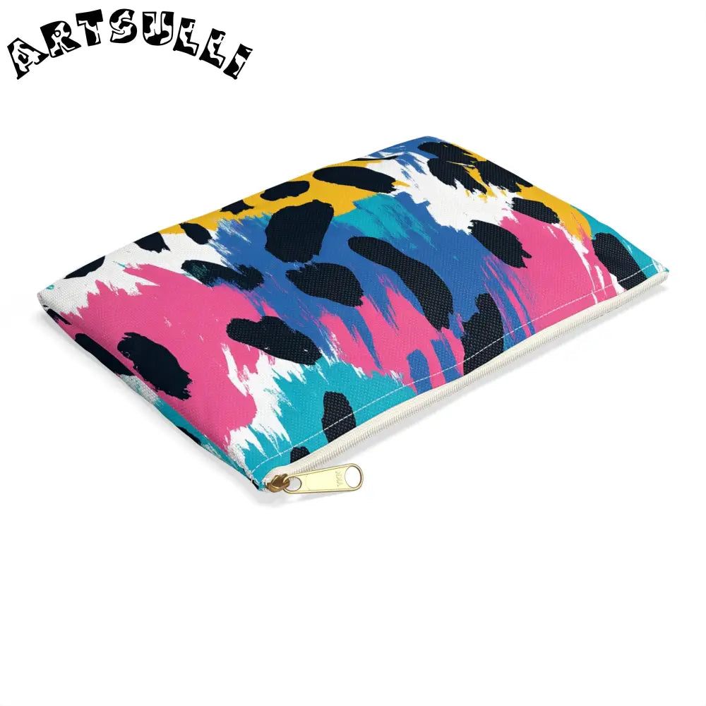 JAKKOUTTHEBXX Bright Paint Brush Strokes Flat Pouch 2025