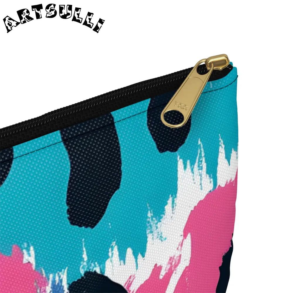 JAKKOUTTHEBXX Bright Paint Brush Strokes Flat Pouch 2025
