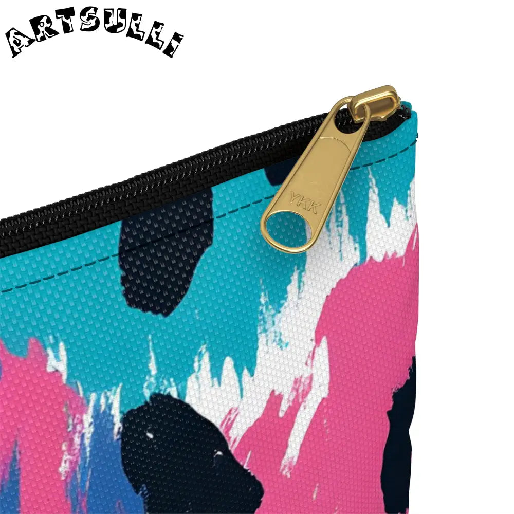 JAKKOUTTHEBXX Bright Paint Brush Strokes Flat Pouch 2025