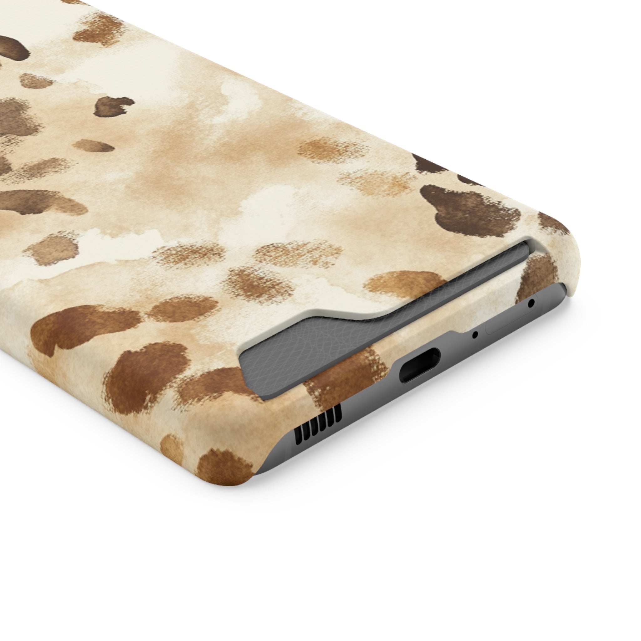 Brown and Beige Watercolor Cardholder Case, Artsulli - Art is Long, Life is Short, Phone Case, , , , , , , 