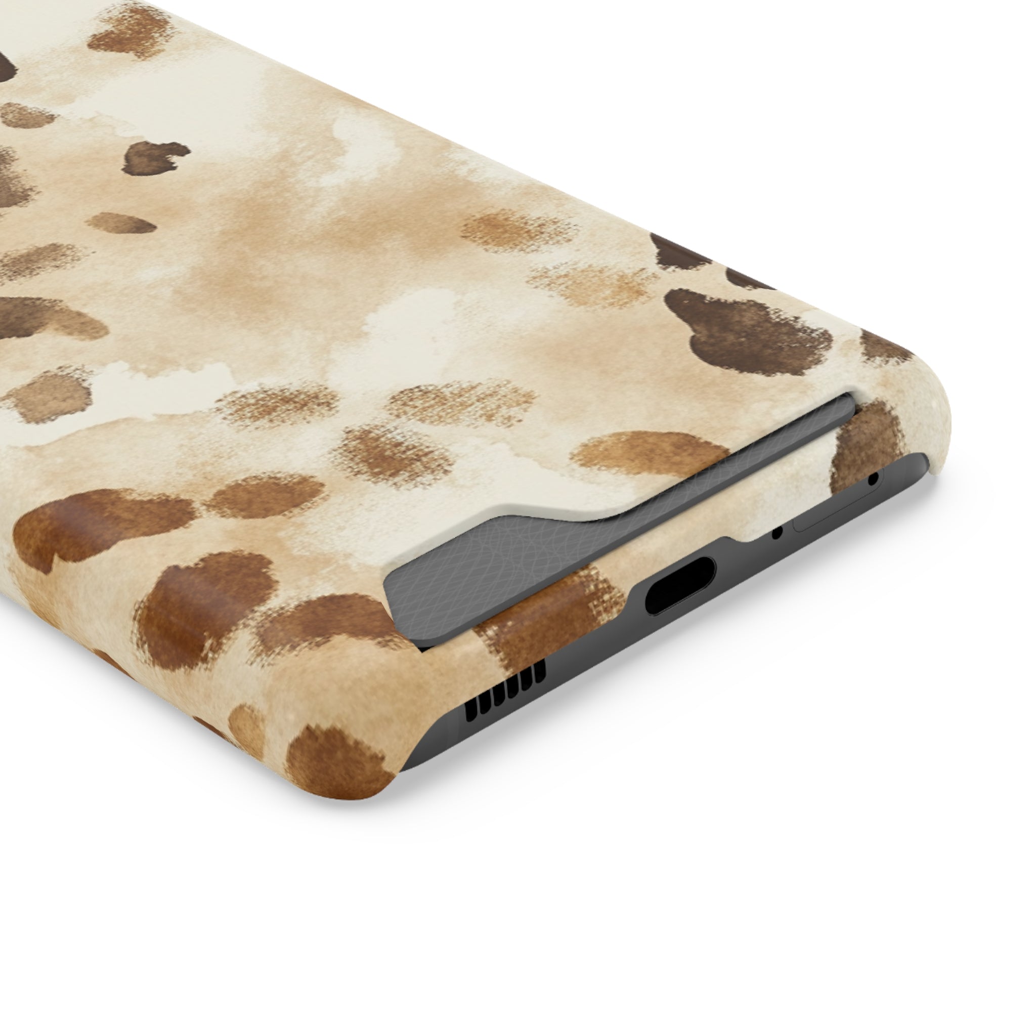 Brown and Beige Watercolor Cardholder Case, Artsulli - Art is Long, Life is Short, Phone Case, , , , , , , 
