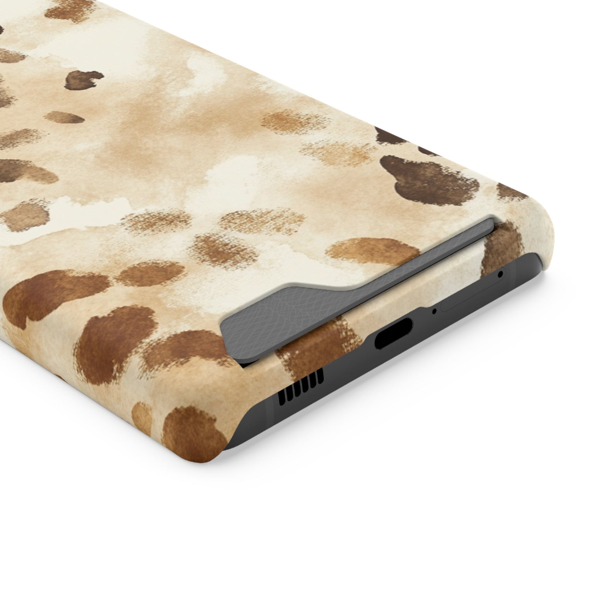 Brown and Beige Watercolor Cardholder Case, Artsulli - Art is Long, Life is Short, Phone Case, , , , , , , 