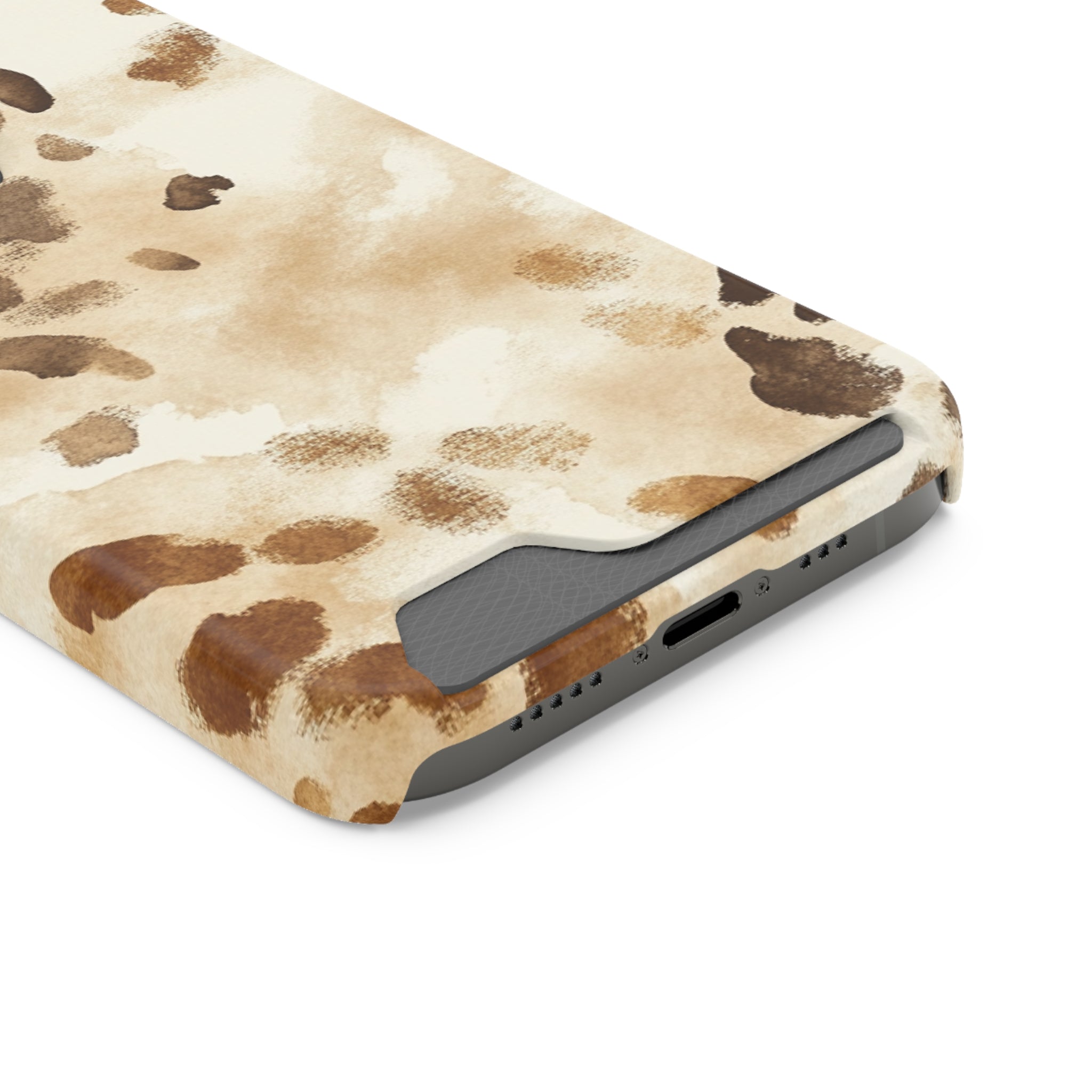 Brown and Beige Watercolor Cardholder Case, Artsulli - Art is Long, Life is Short, Phone Case, , , , , , , 