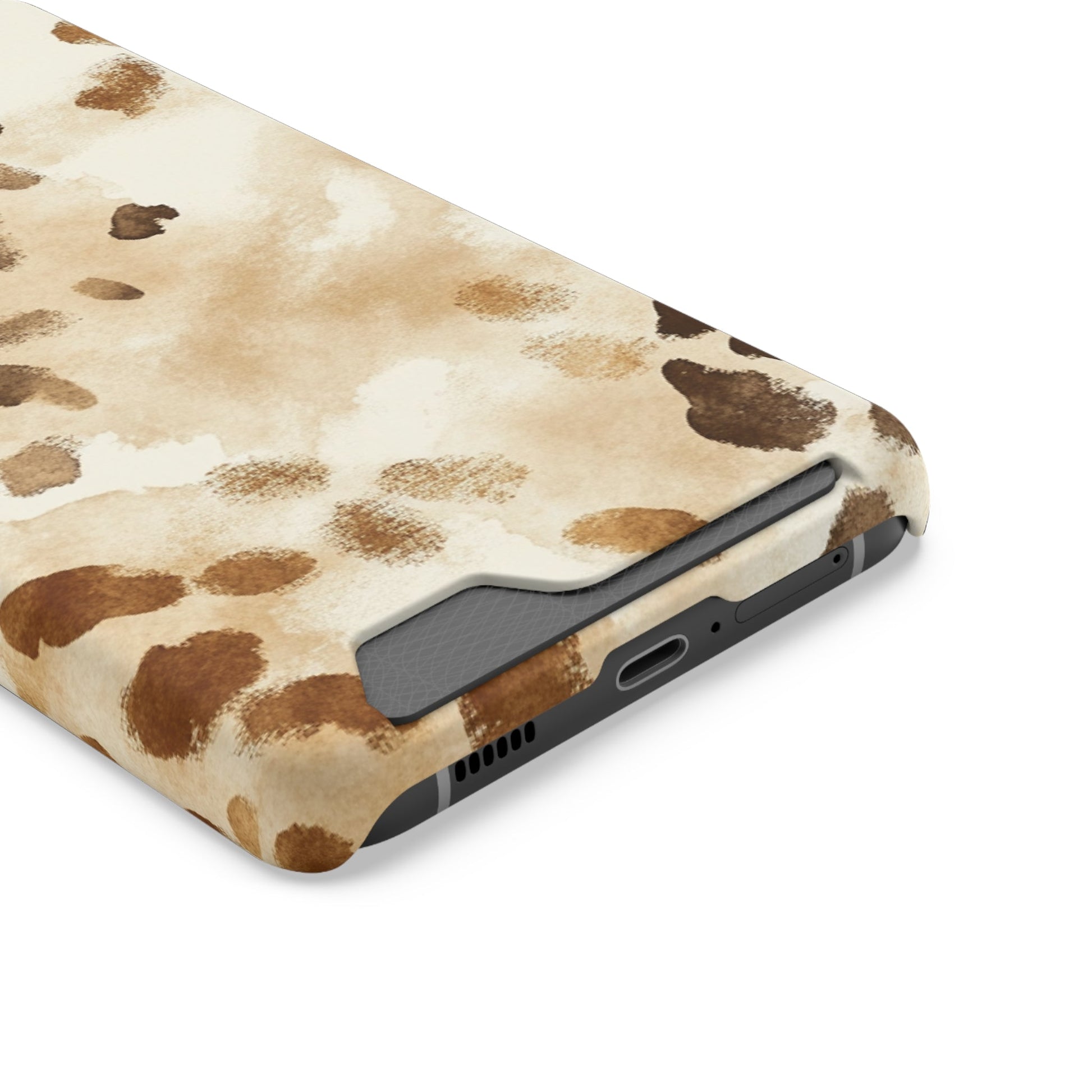 Brown and Beige Watercolor Cardholder Case, Artsulli - Art is Long, Life is Short, Phone Case, , , , , , , 
