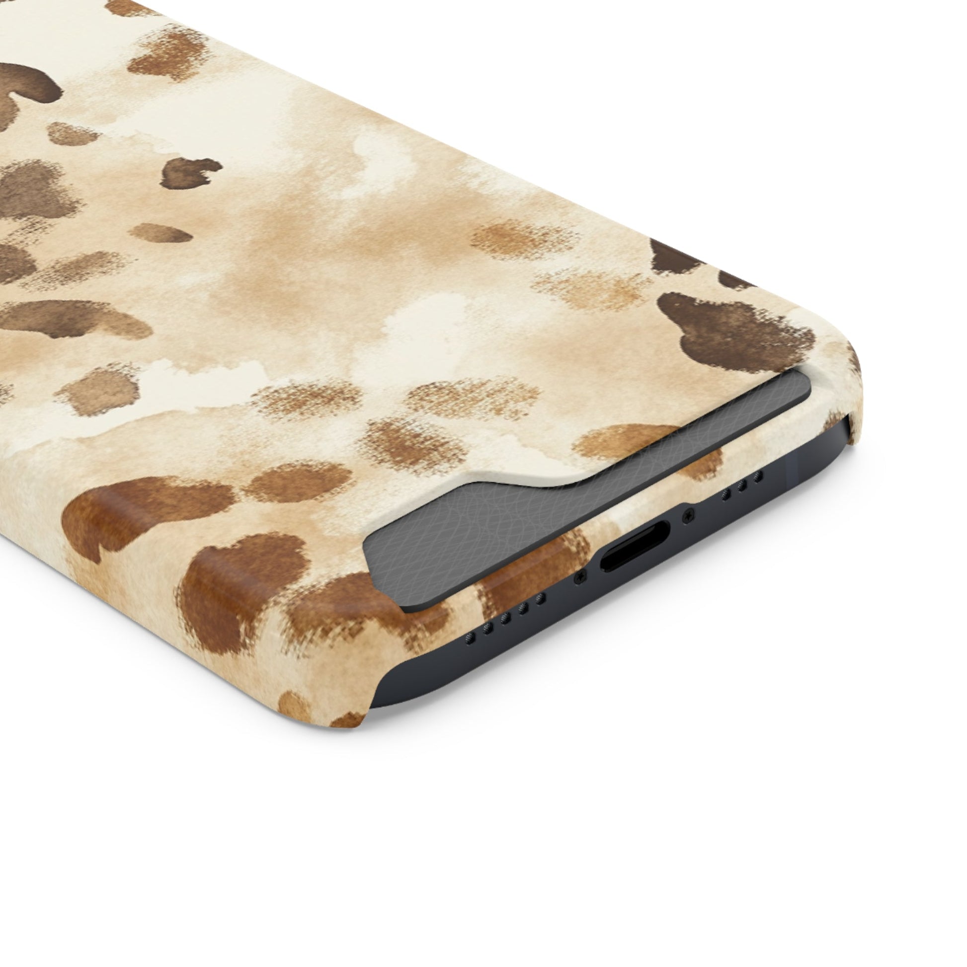 Brown and Beige Watercolor Cardholder Case, Artsulli - Art is Long, Life is Short, Phone Case, , , , , , , 