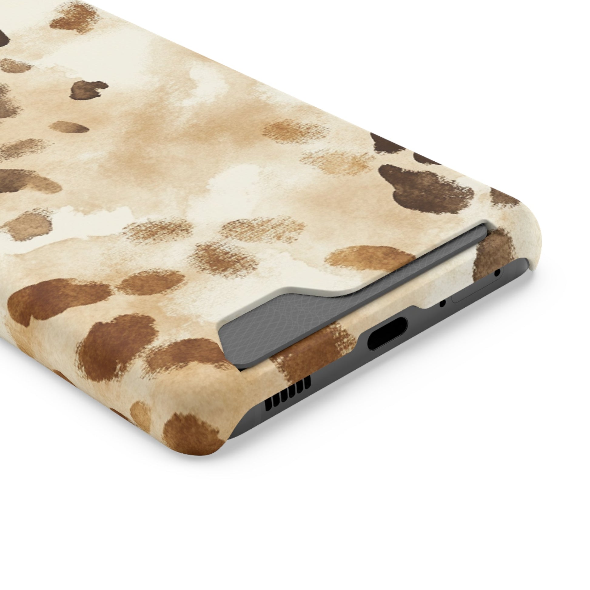 Brown and Beige Watercolor Cardholder Case, Artsulli - Art is Long, Life is Short, Phone Case, , , , , , , 