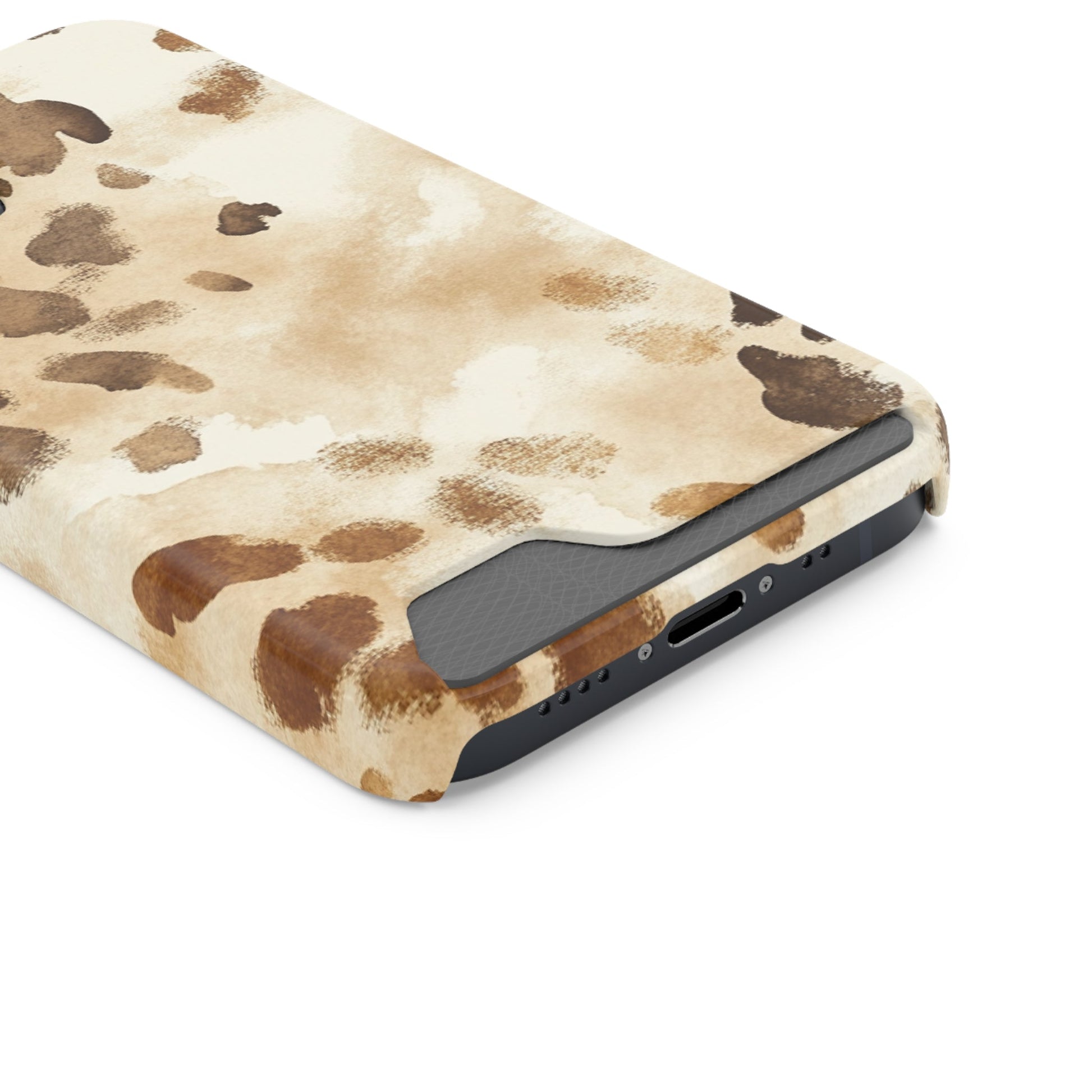 Brown and Beige Watercolor Cardholder Case, Artsulli - Art is Long, Life is Short, Phone Case, , , , , , , 