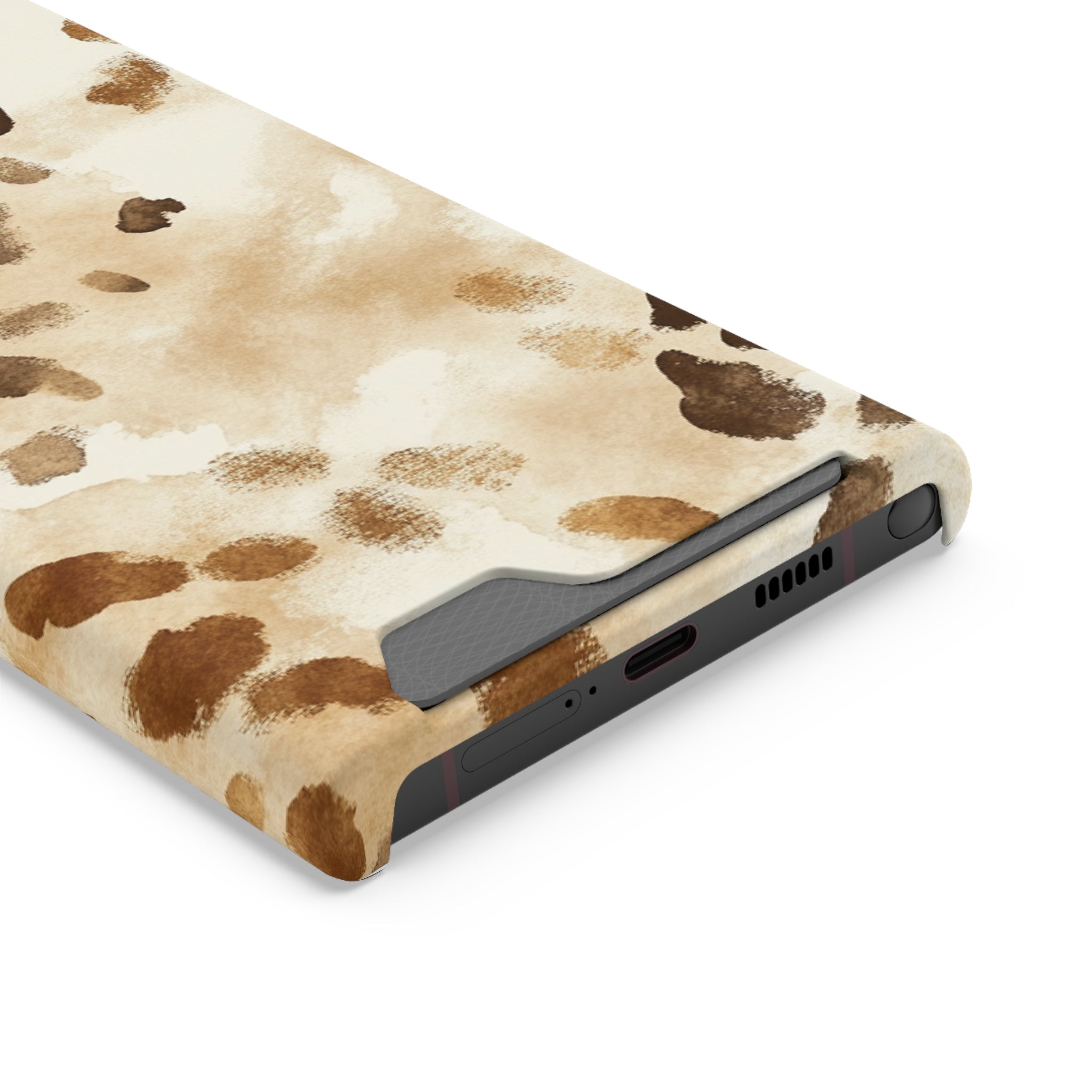 Brown and Beige Watercolor Cardholder Case, Artsulli - Art is Long, Life is Short, Phone Case, , , , , , , 