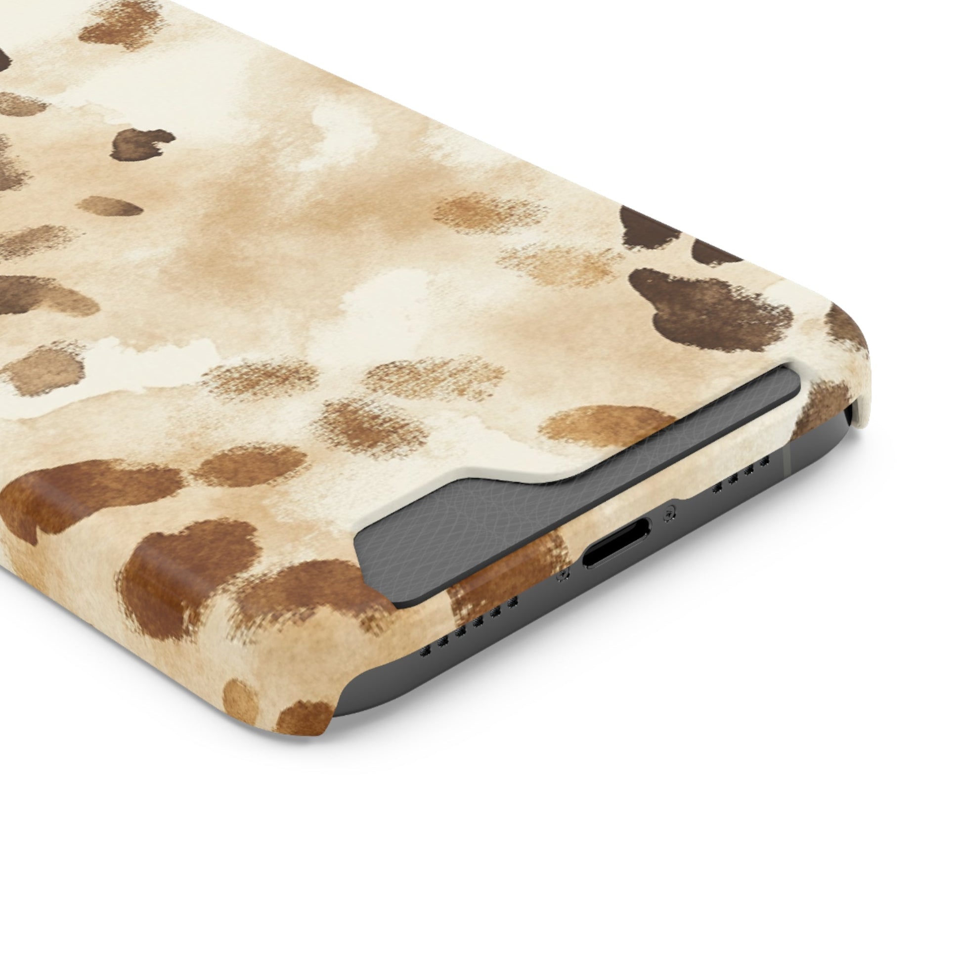 Brown and Beige Watercolor Cardholder Case, Artsulli - Art is Long, Life is Short, Phone Case, , , , , , , 