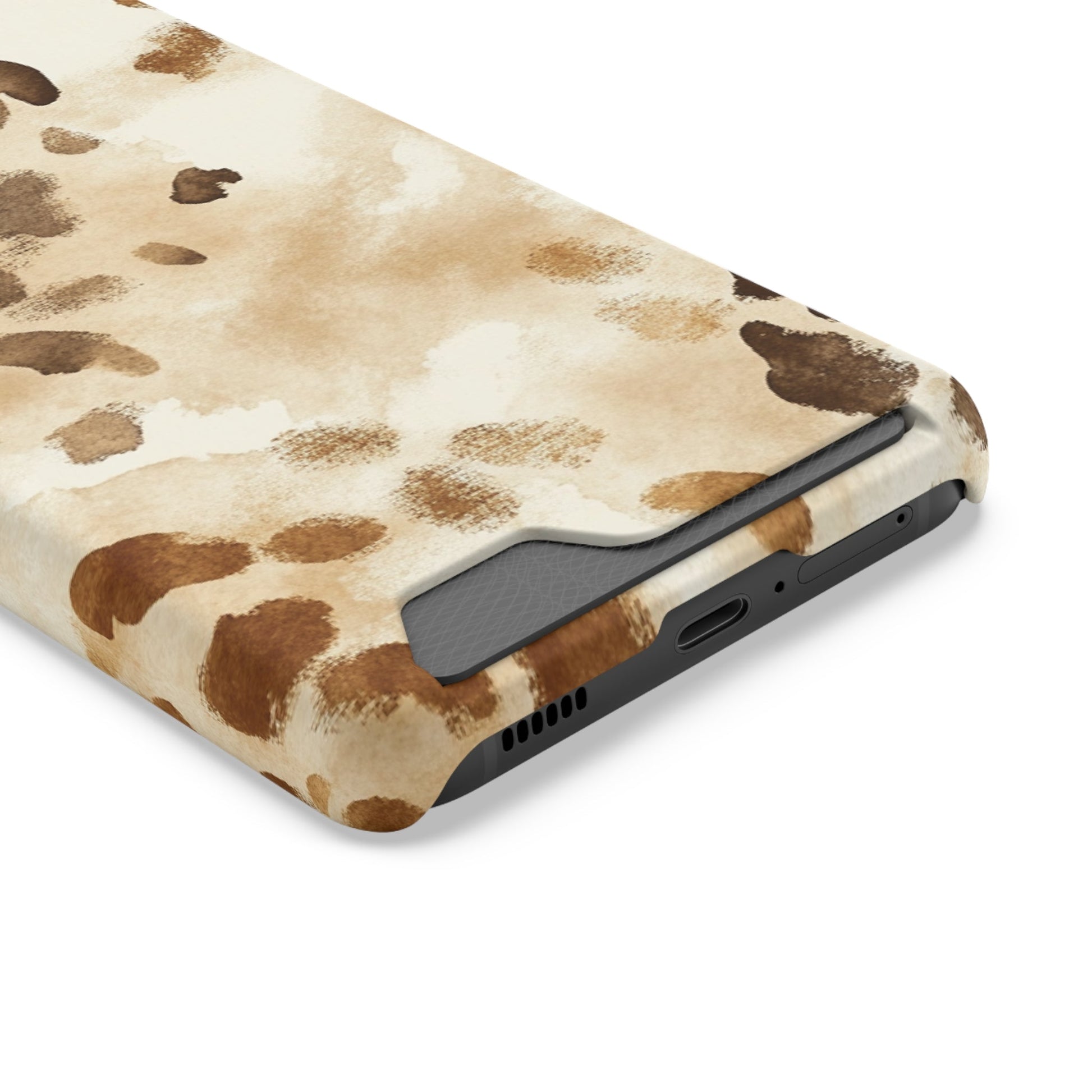 Brown and Beige Watercolor Cardholder Case, Artsulli - Art is Long, Life is Short, Phone Case, , , , , , , 