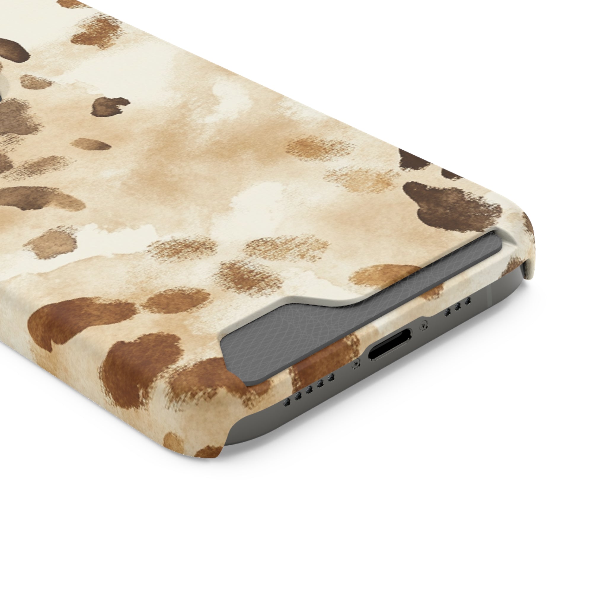 Brown and Beige Watercolor Cardholder Case, Artsulli - Art is Long, Life is Short, Phone Case, , , , , , , 