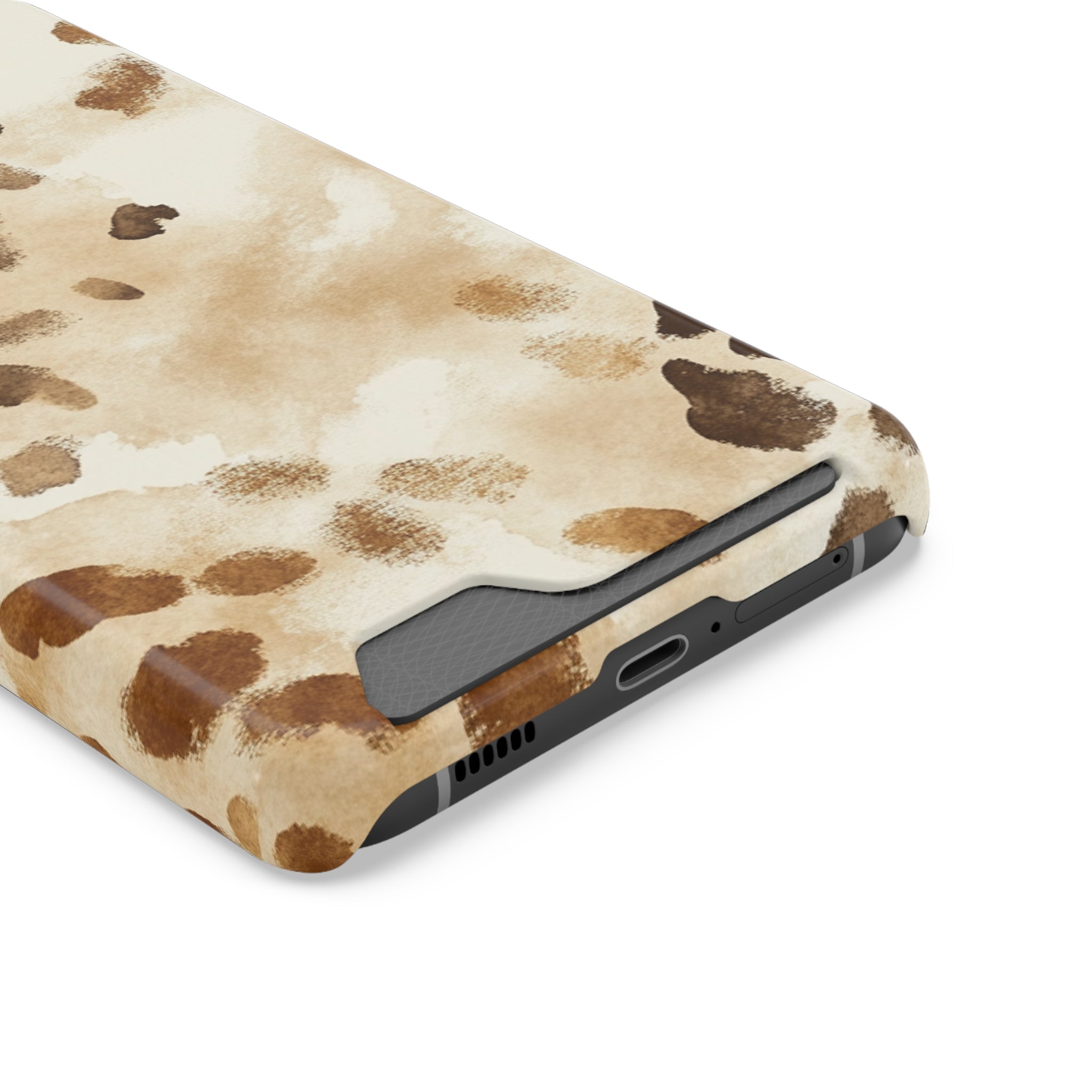 Brown and Beige Watercolor Cardholder Case, Artsulli - Art is Long, Life is Short, Phone Case, , , , , , , 