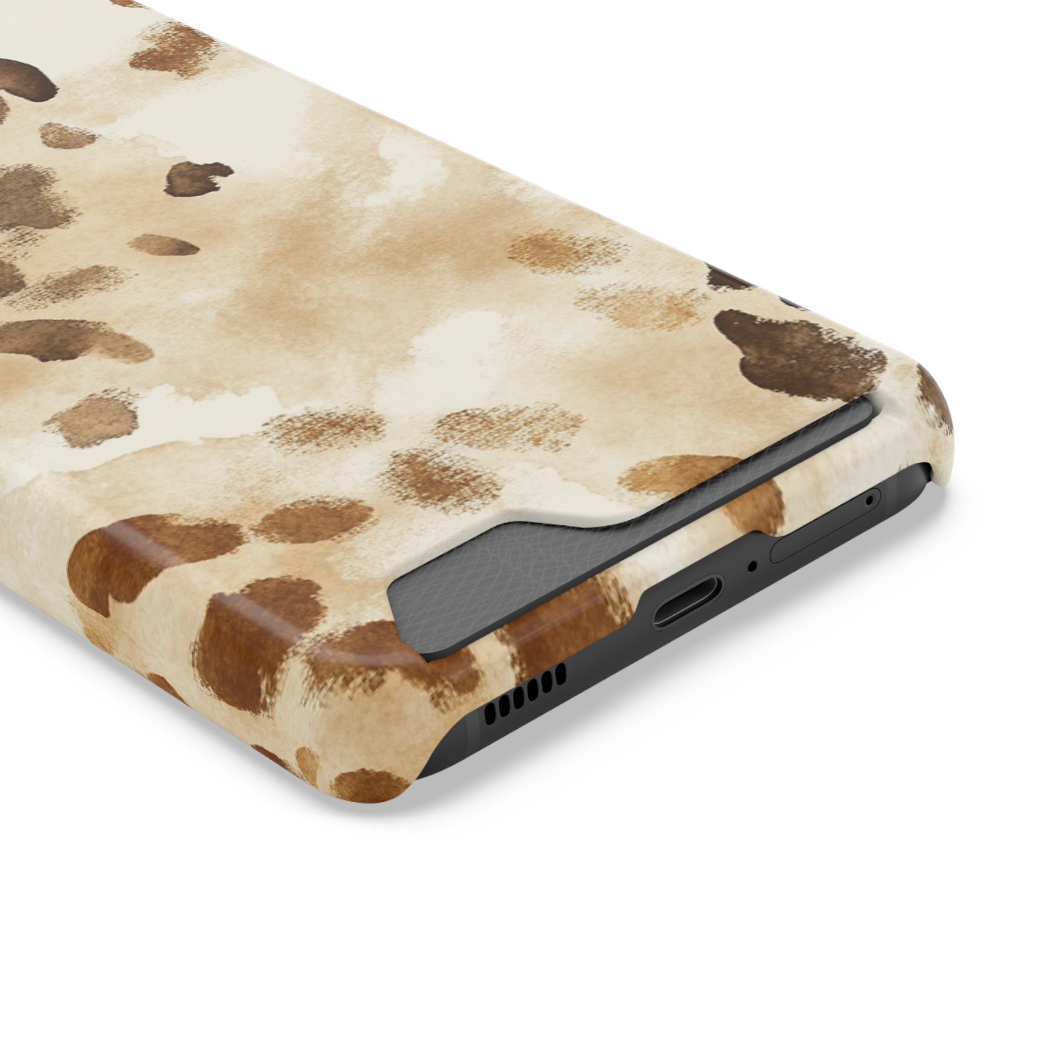 Brown and Beige Watercolor Cardholder Case, Artsulli - Art is Long, Life is Short, Phone Case, , , , , , , 