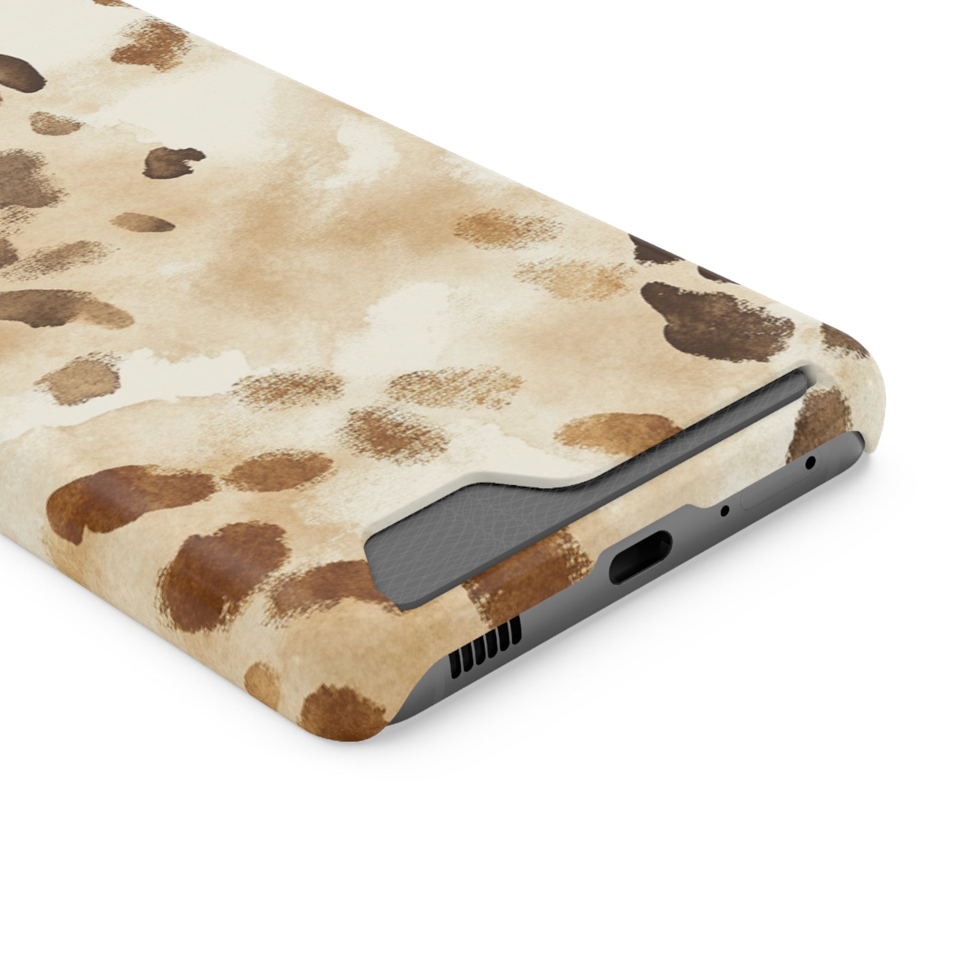 Brown and Beige Watercolor Cardholder Case, Artsulli - Art is Long, Life is Short, Phone Case, , , , , , , 