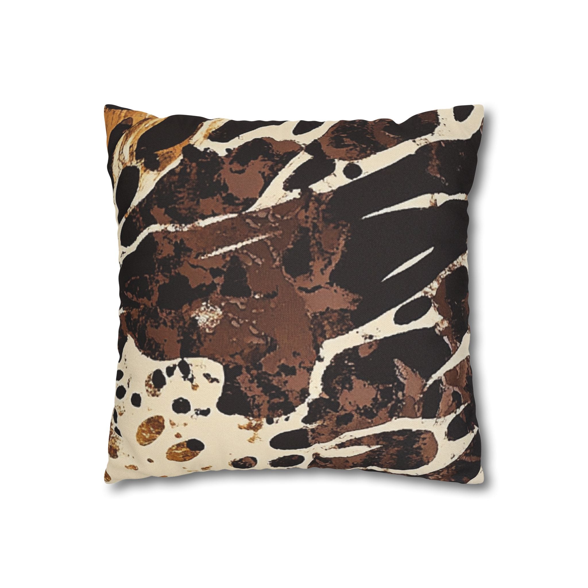 Brown and Black Abstract Throw Pillow, Artsulli - Art is Long, Life is Short, Home Decor, , , , , , , 