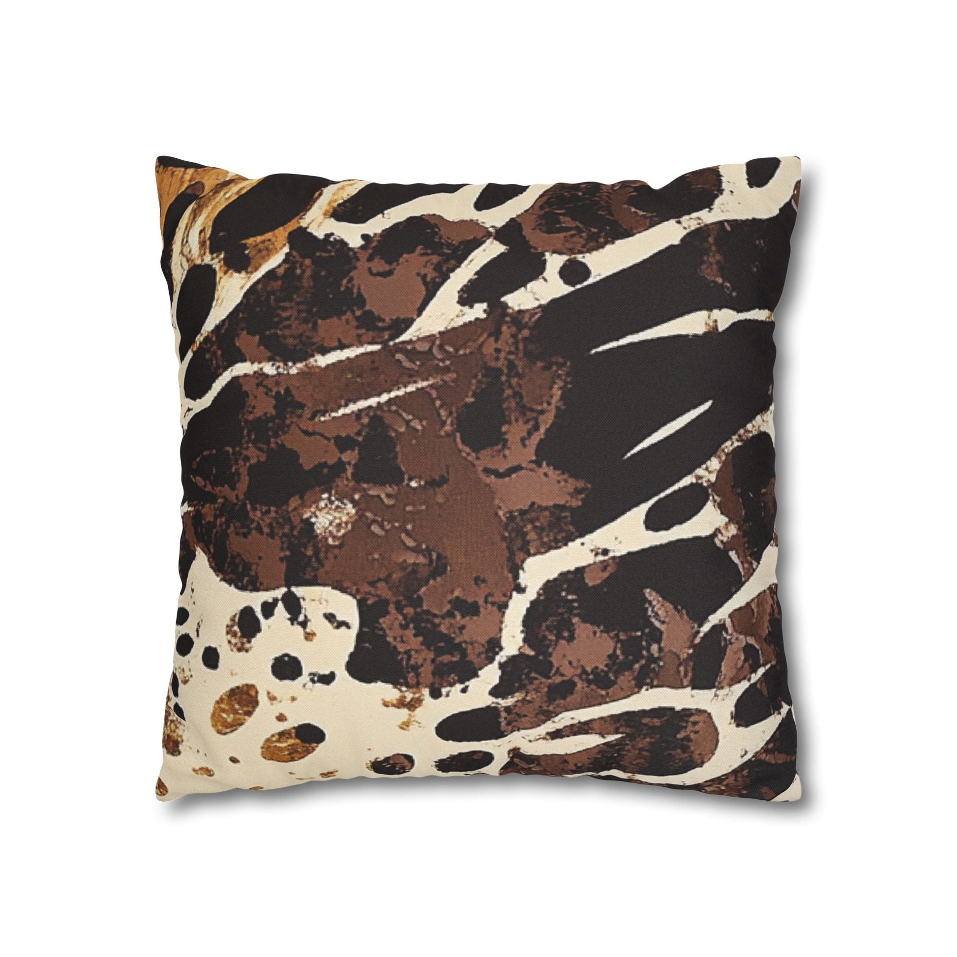 Brown and Black Abstract Throw Pillow, Artsulli - Art is Long, Life is Short, Home Decor, , , , , , , 