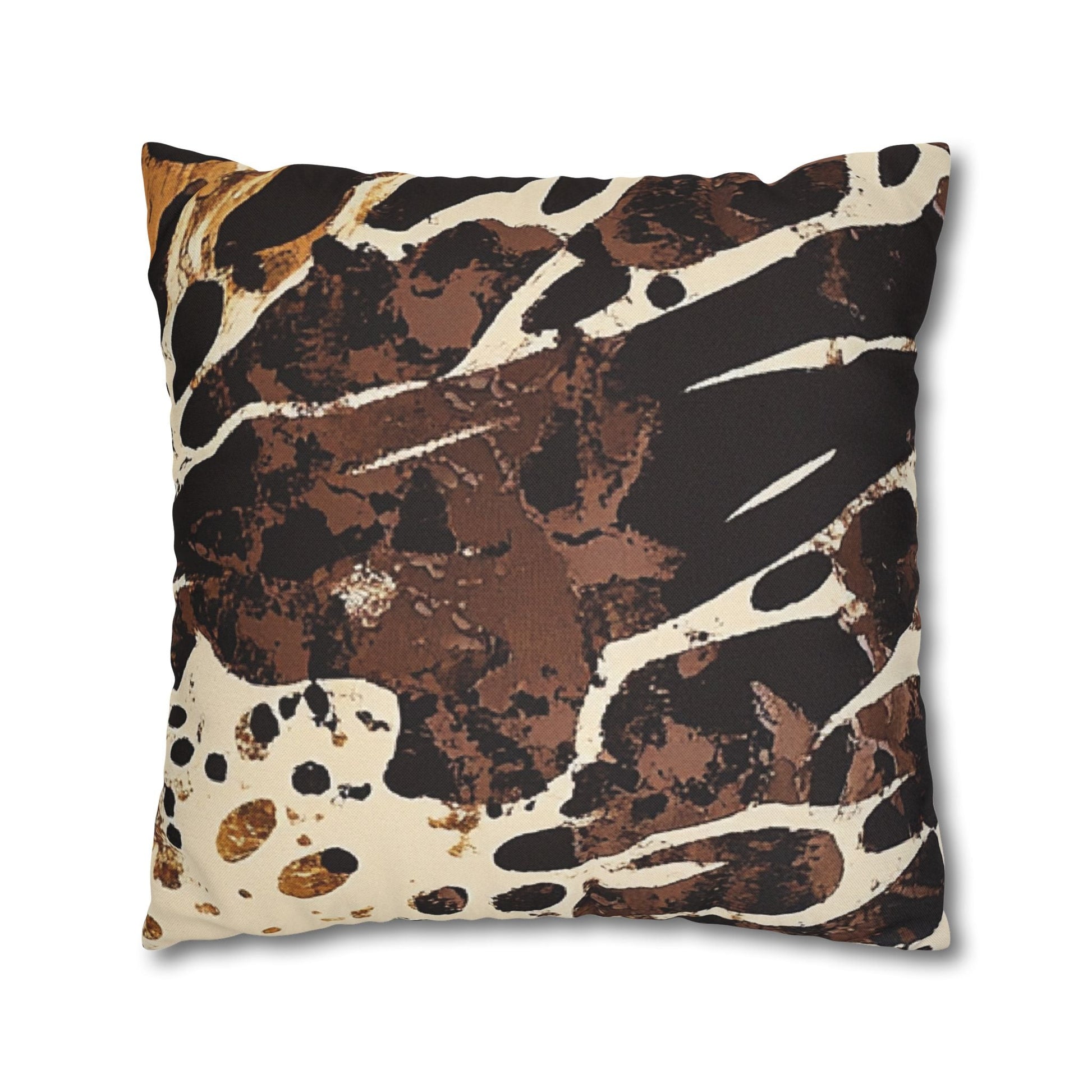 Brown and Black Abstract Throw Pillow, Artsulli - Art is Long, Life is Short, Home Decor, , , , , , , 