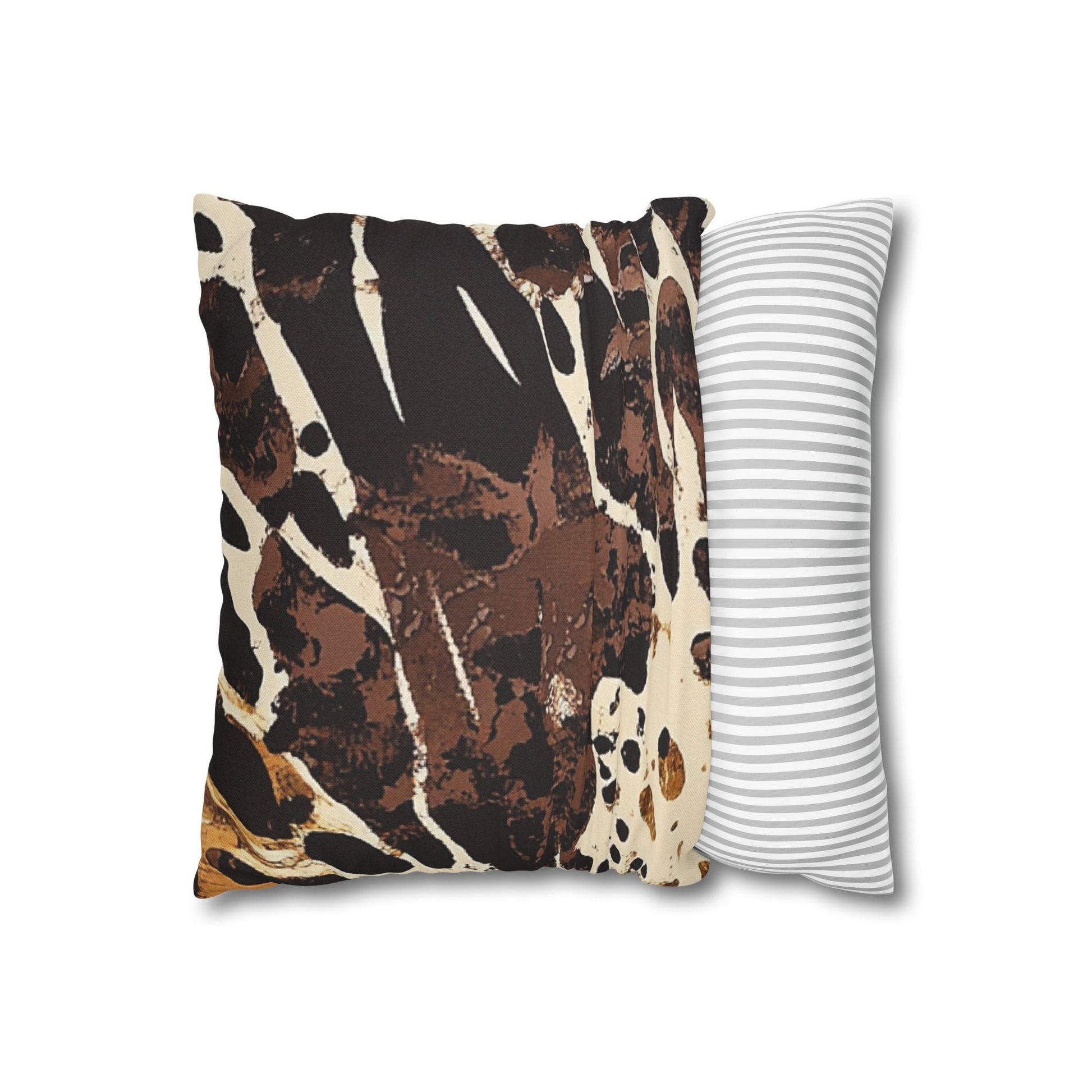 Brown and Black Abstract Throw Pillow, Artsulli - Art is Long, Life is Short, Home Decor, , , , , , , 