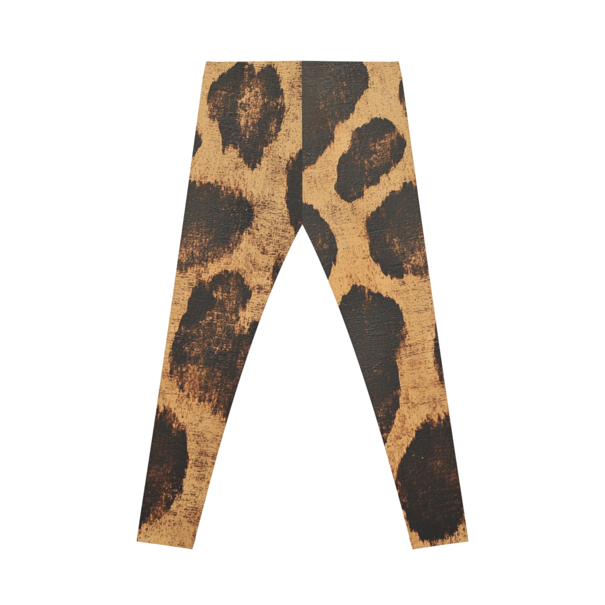 Brown and Black Leopard Print Casual Leggings, Artsulli - Art is Long, Life is Short, All Over Prints, , , , , , , 