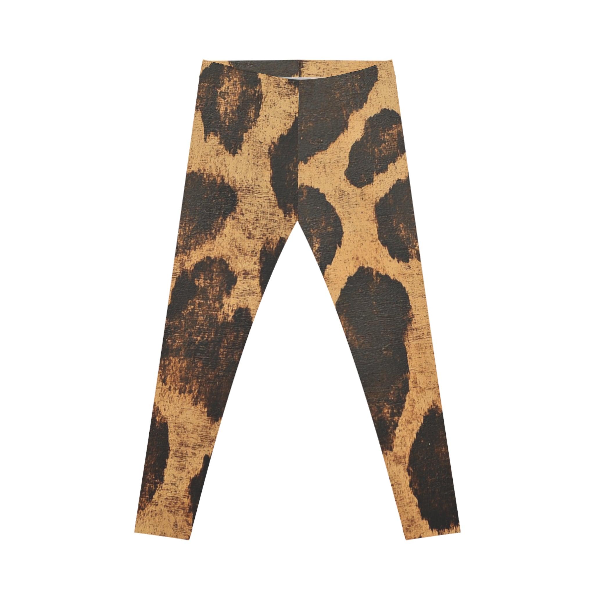 Brown and Black Leopard Print Casual Leggings, Artsulli - Art is Long, Life is Short, All Over Prints, Size, XS, Color, Seam thread color automatically matched to design, , , 30839143832701955483