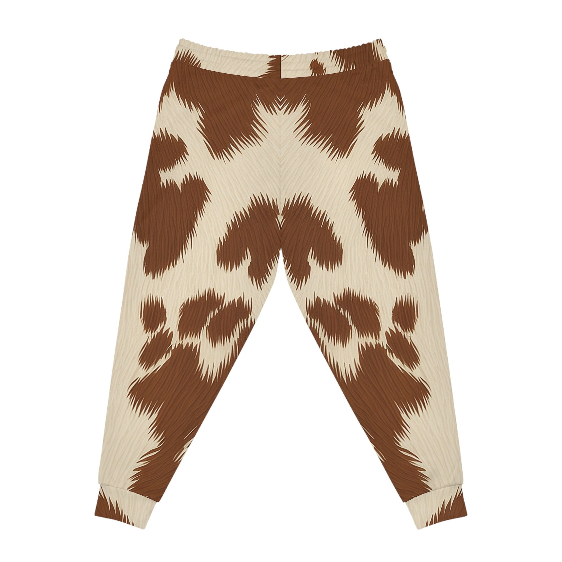 Brown and Cream Cow Print Joggers, Artsulli - Art is Long, Life is Short, All Over Prints, , , , , , , 
