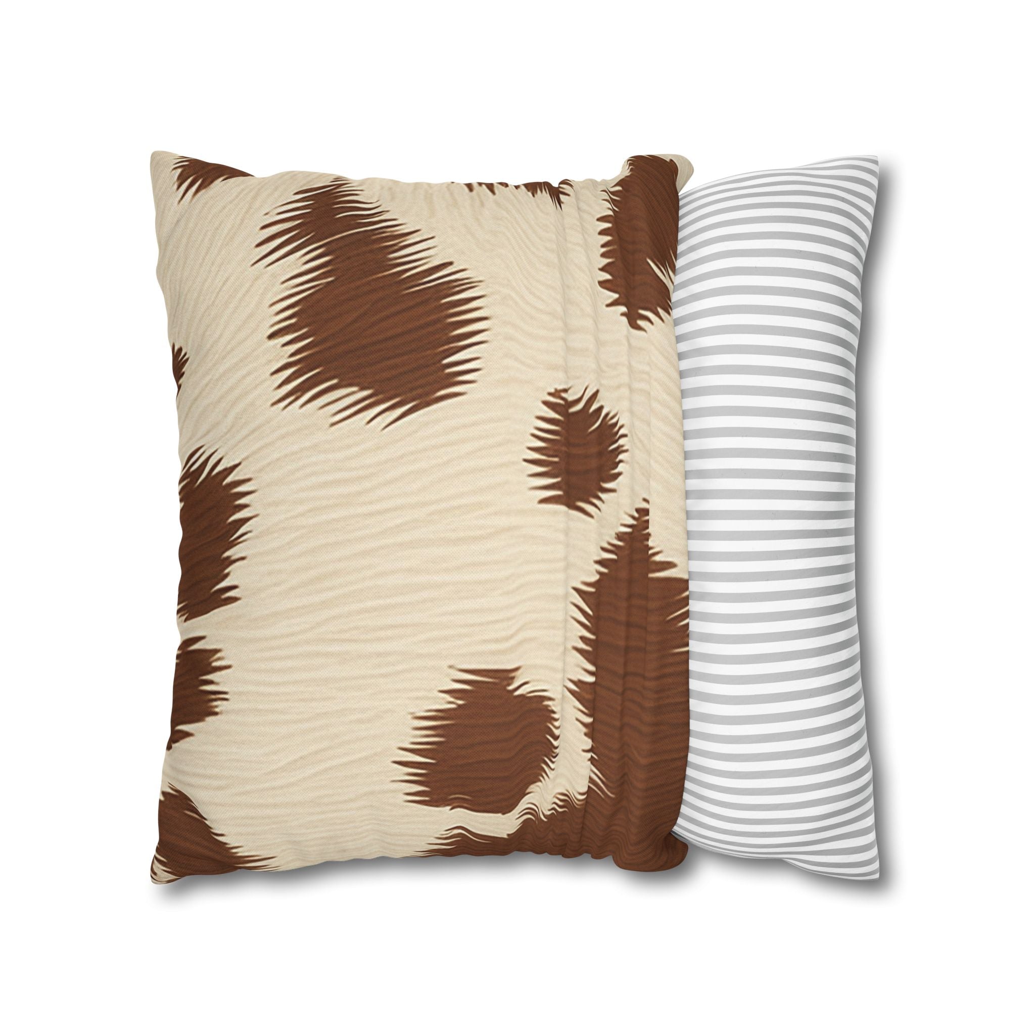 Brown and Cream Cowhide Throw Pillow, Artsulli - Art is Long, Life is Short, Home Decor, , , , , , , 