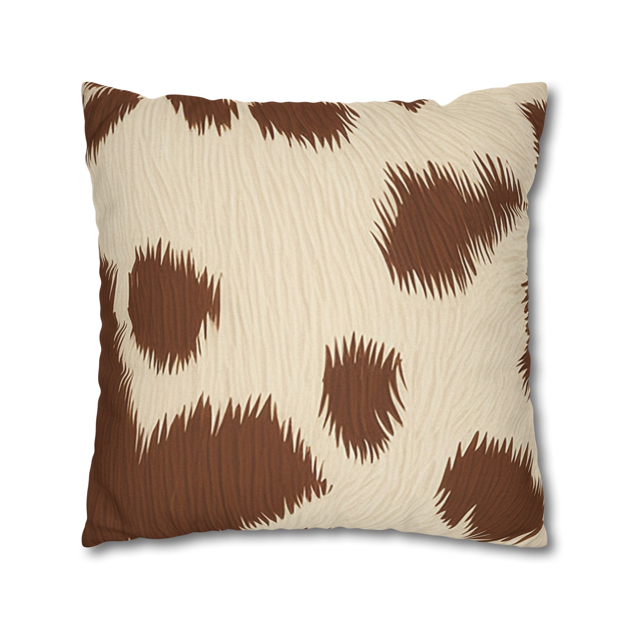 Brown and Cream Cowhide Throw Pillow, Artsulli - Art is Long, Life is Short, Home Decor, , , , , , , 