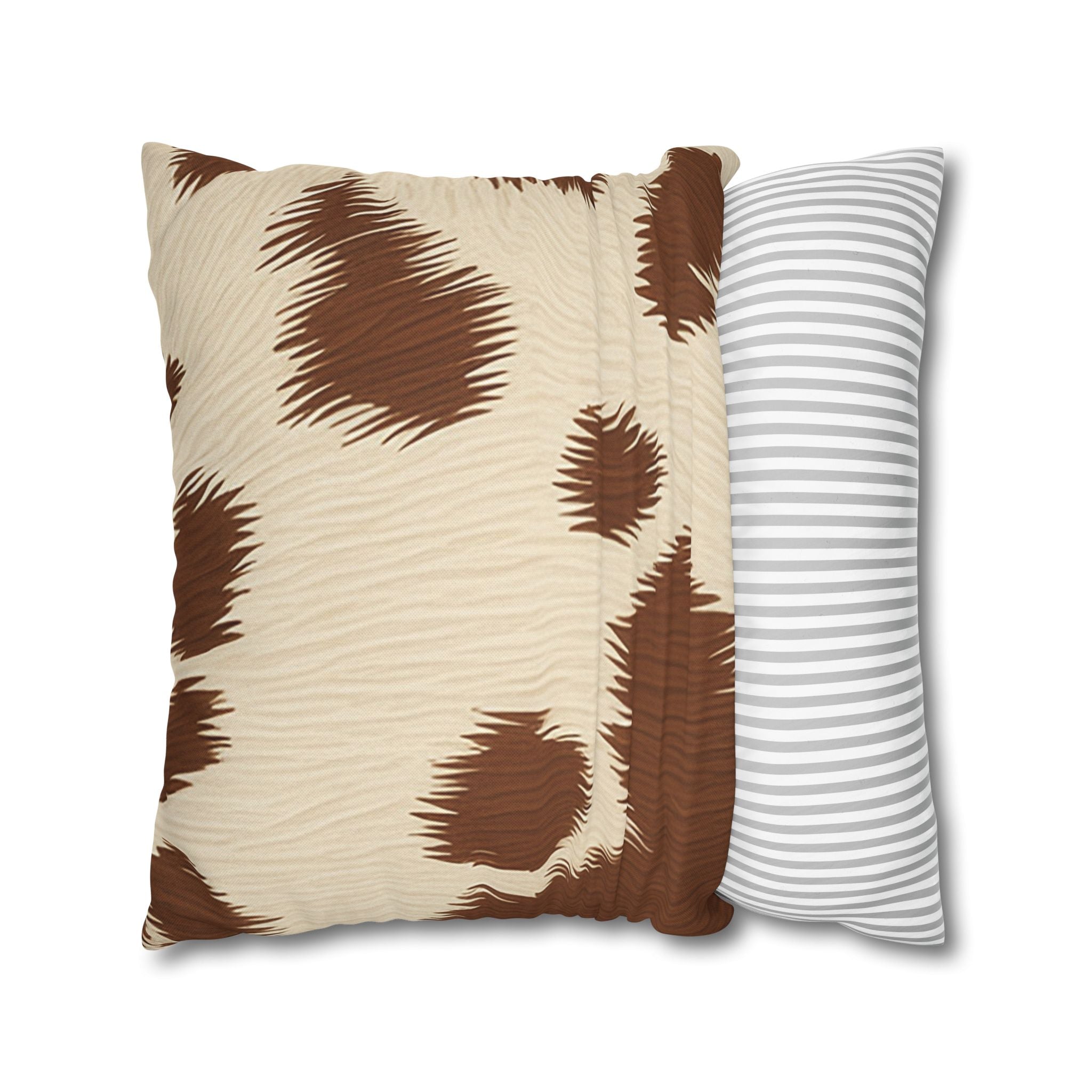 Brown and Cream Cowhide Throw Pillow, Artsulli - Art is Long, Life is Short, Home Decor, , , , , , , 