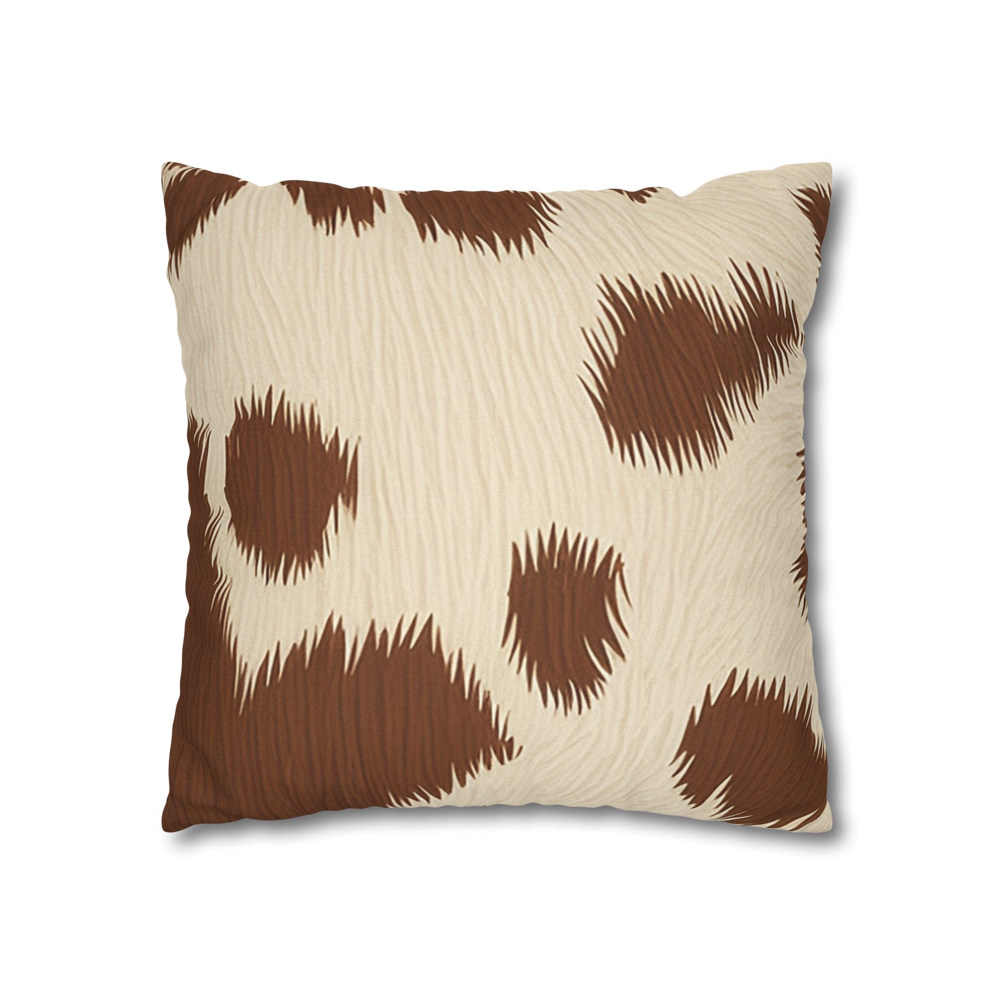 Brown and Cream Cowhide Throw Pillow, Artsulli - Art is Long, Life is Short, Home Decor, , , , , , , 