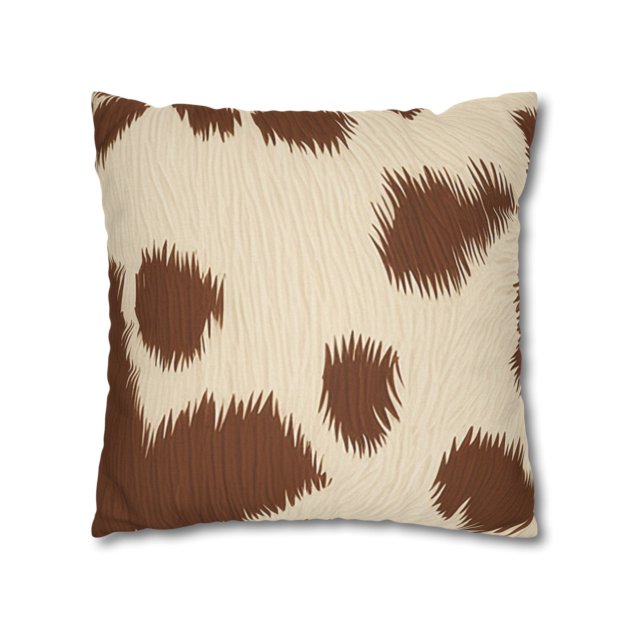 Brown and Cream Cowhide Throw Pillow, Artsulli - Art is Long, Life is Short, Home Decor, , , , , , , 