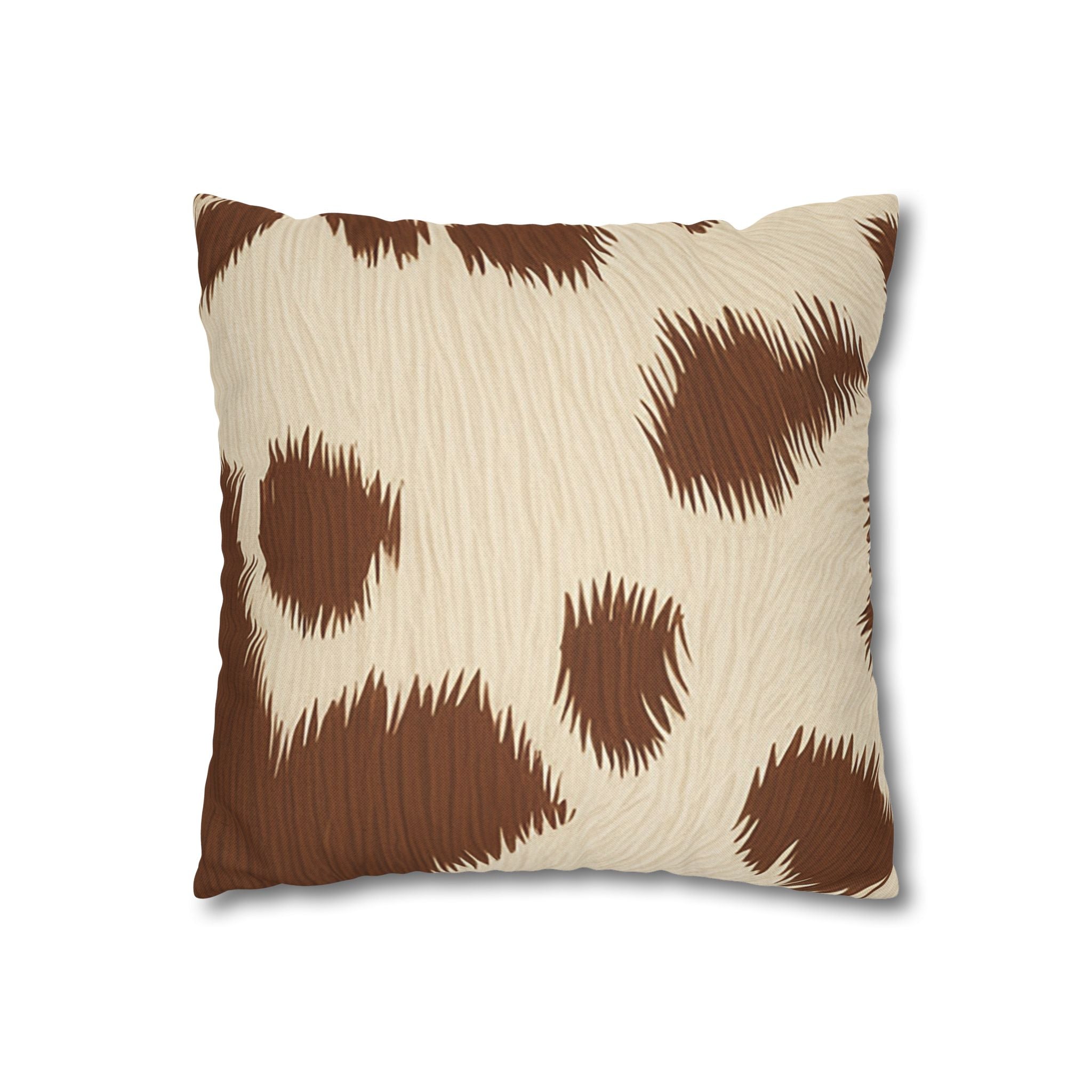 Brown and Cream Cowhide Throw Pillow, Artsulli - Art is Long, Life is Short, Home Decor, , , , , , , 