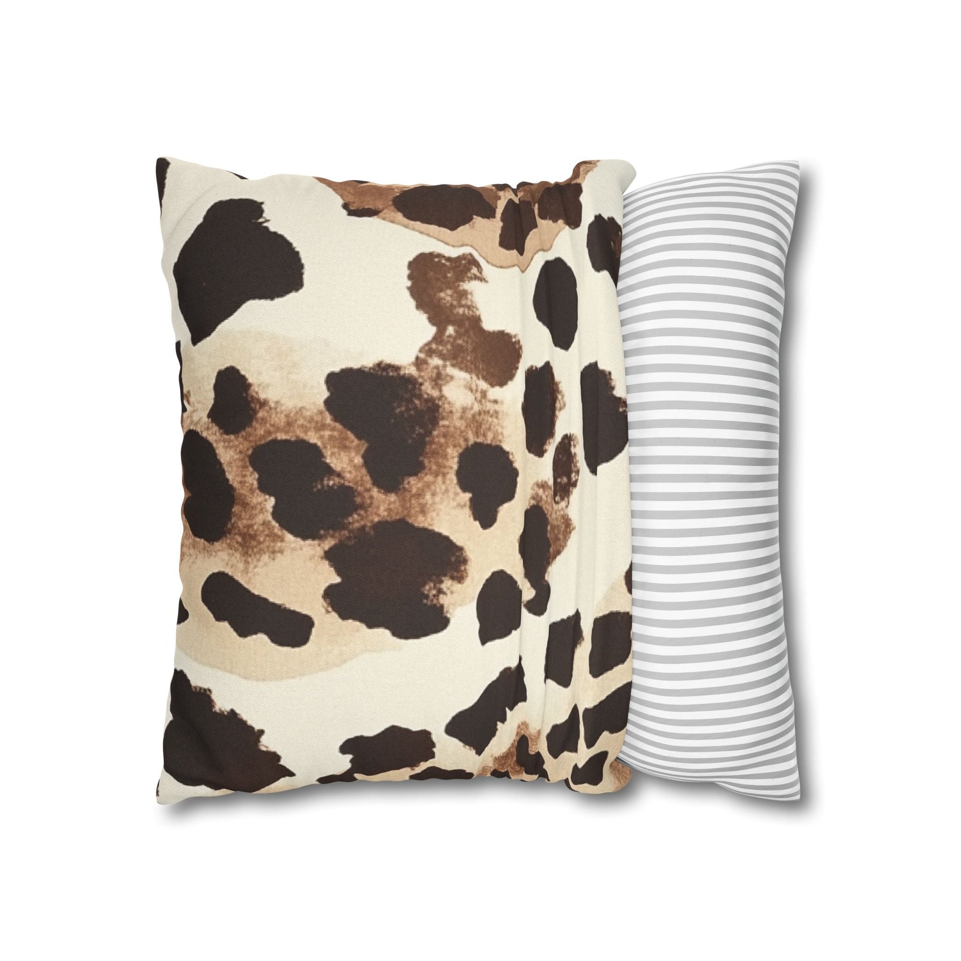 Brown and Tan Cow Print Throw Pillow, Artsulli - Art is Long, Life is Short, Home Decor, , , , , , , 