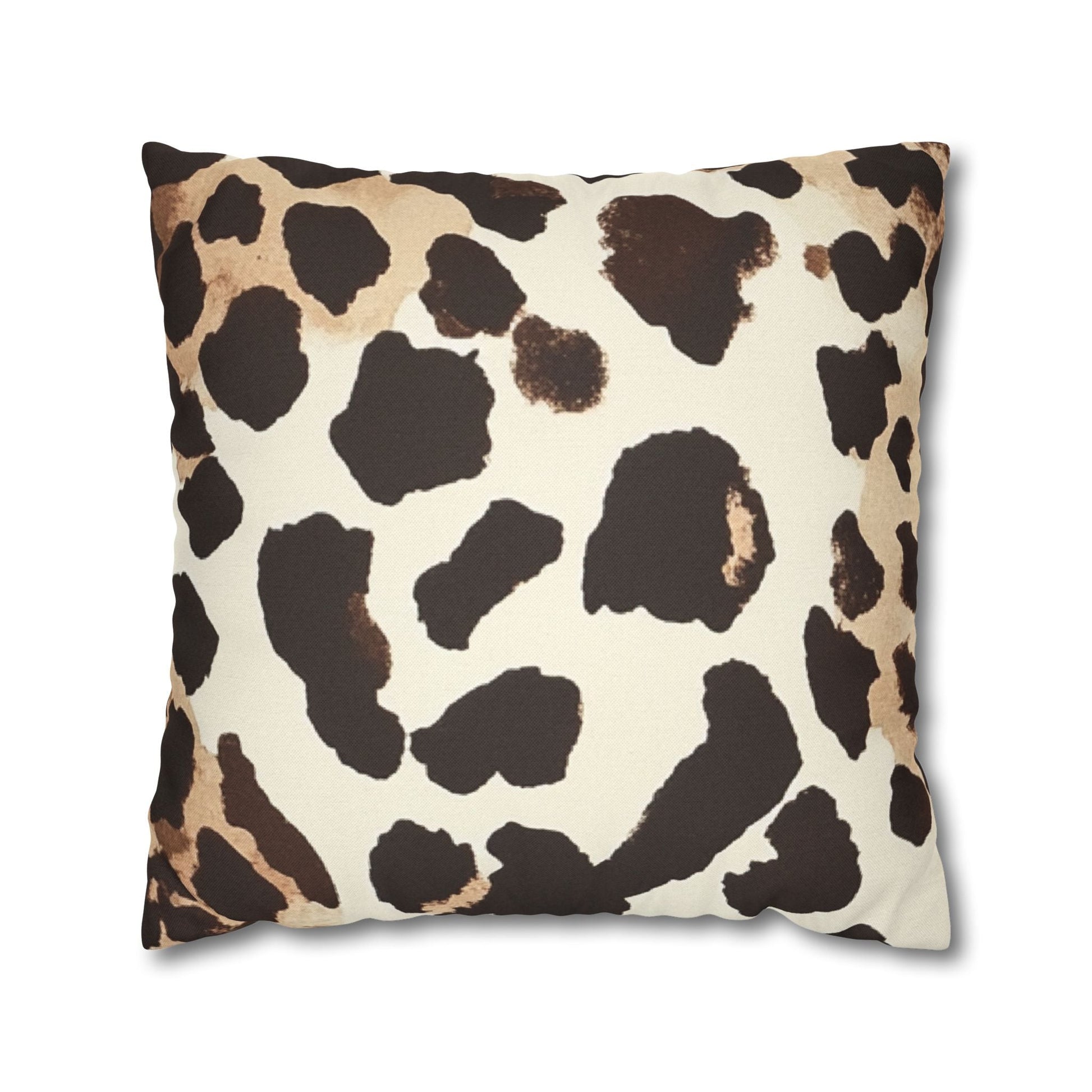 Brown and Tan Cow Print Throw Pillow, Artsulli - Art is Long, Life is Short, Home Decor, Size, 20" × 20", , , , , 12596436001933937789