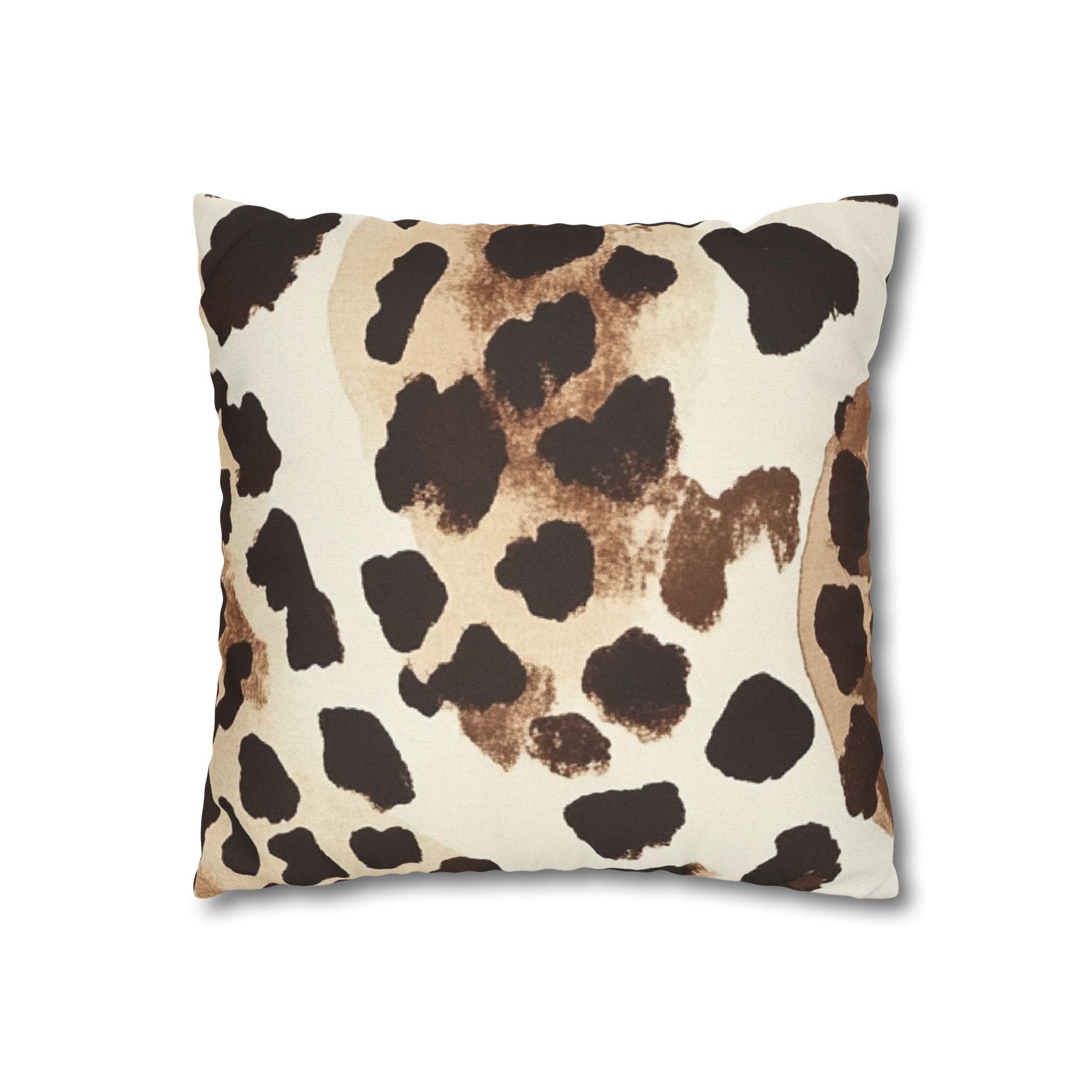 Brown and Tan Cow Print Throw Pillow, Artsulli - Art is Long, Life is Short, Home Decor, , , , , , , 
