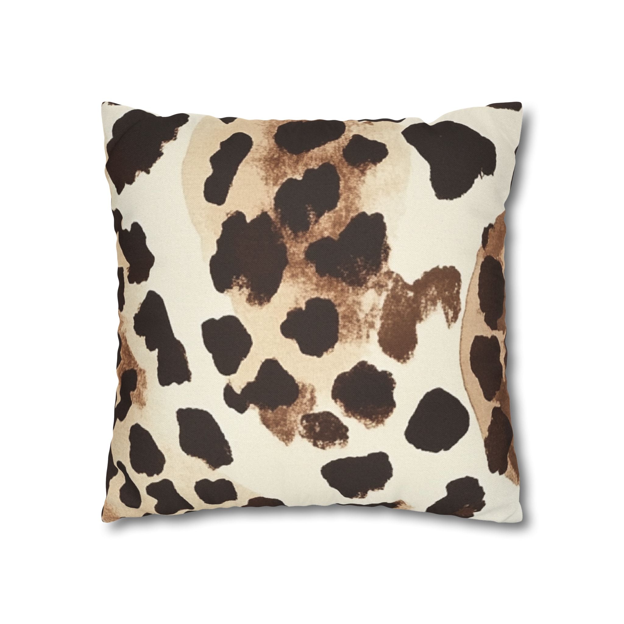 Brown and Tan Cow Print Throw Pillow, Artsulli - Art is Long, Life is Short, Home Decor, , , , , , , 