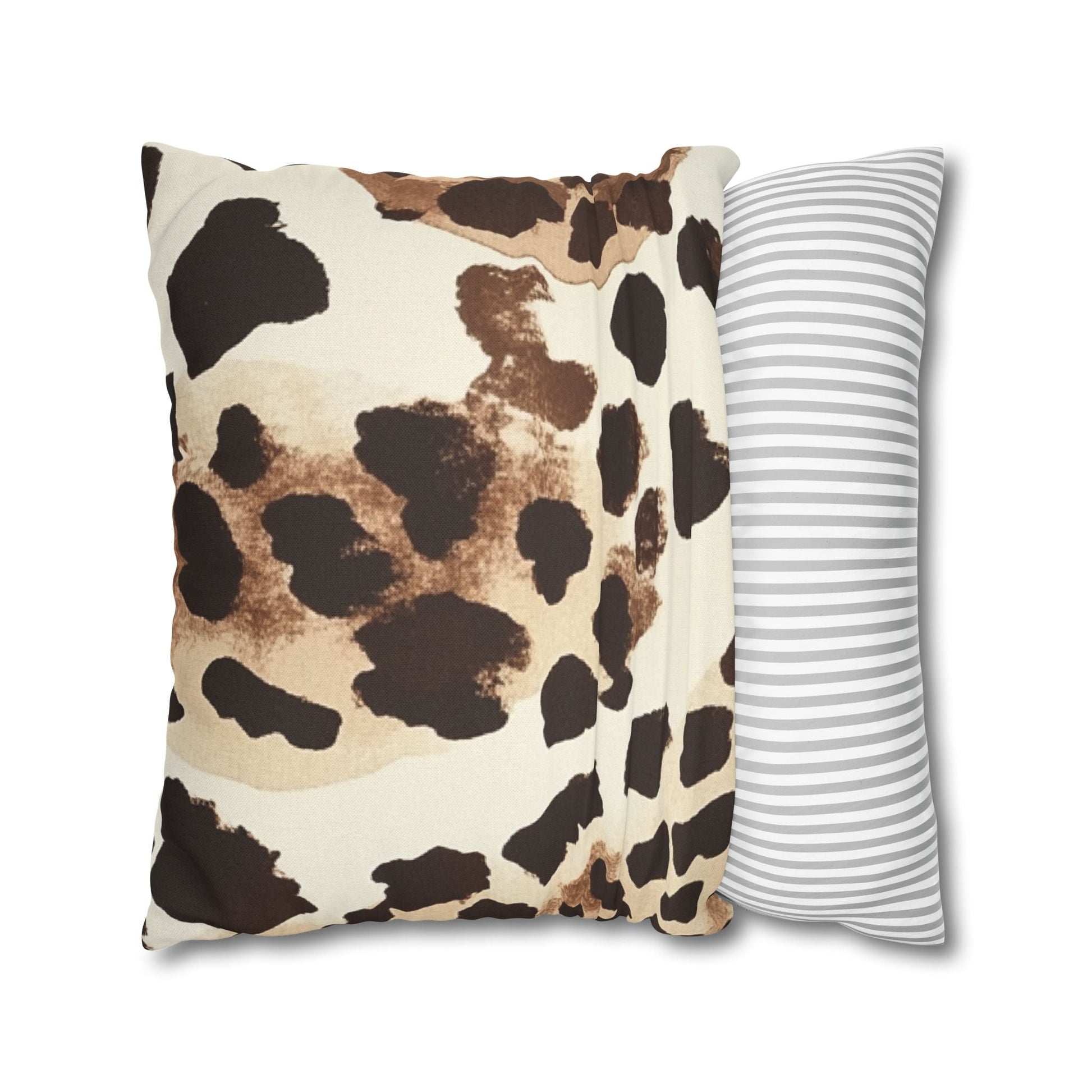 Brown and Tan Cow Print Throw Pillow, Artsulli - Art is Long, Life is Short, Home Decor, , , , , , , 