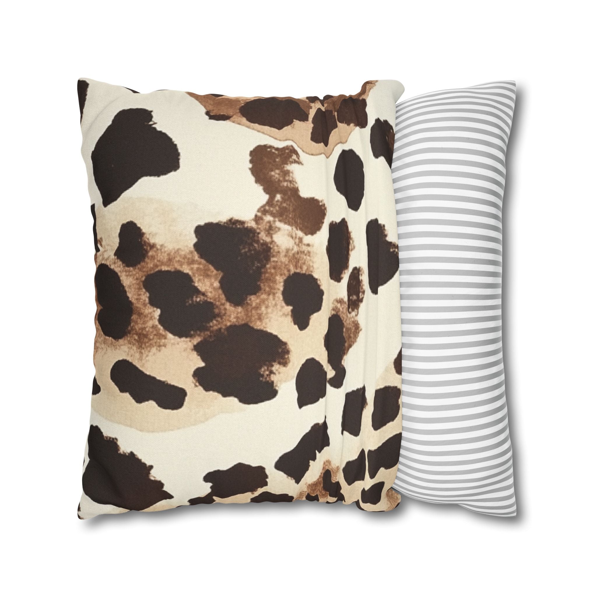 Brown and Tan Cow Print Throw Pillow, Artsulli - Art is Long, Life is Short, Home Decor, , , , , , , 