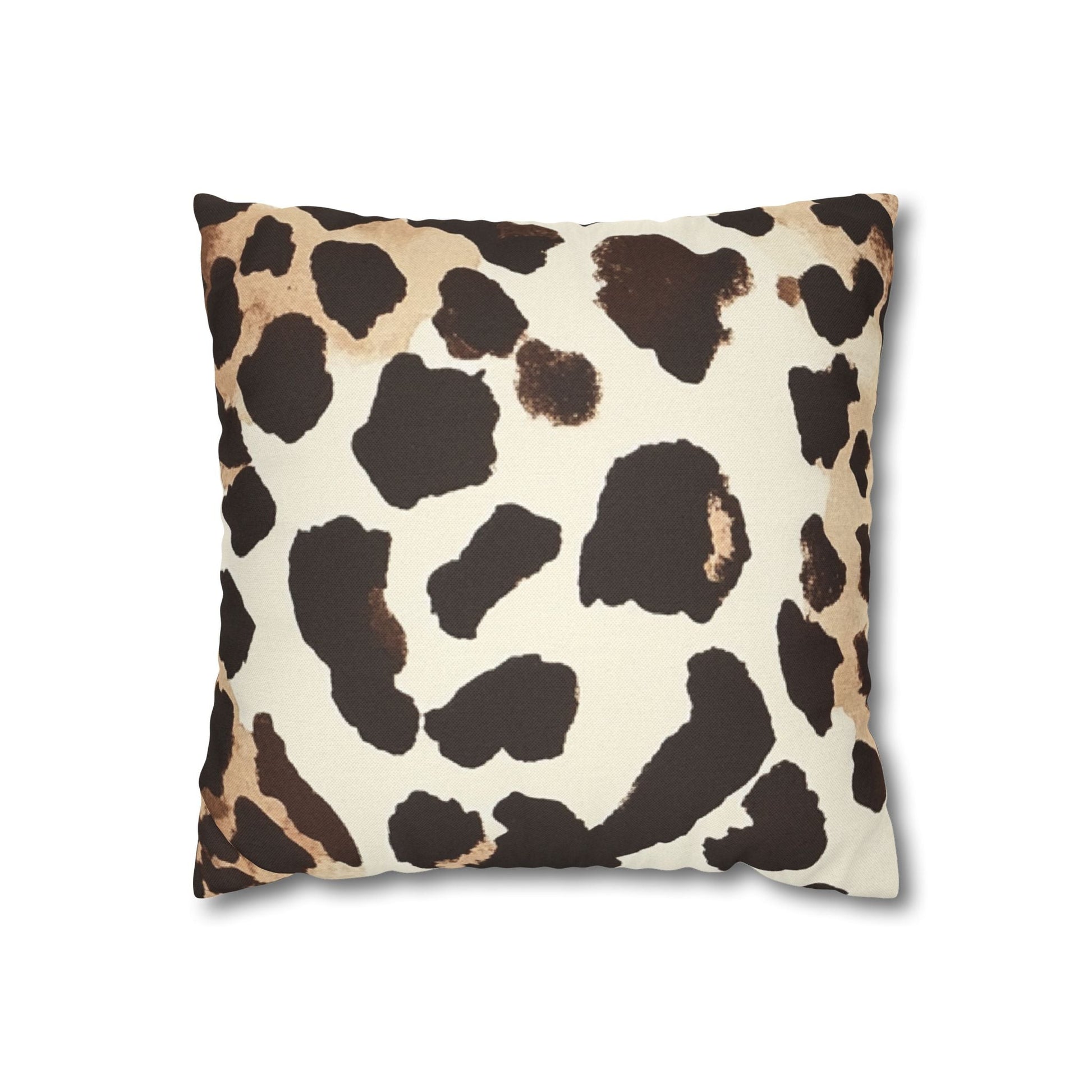 Brown and Tan Cow Print Throw Pillow, Artsulli - Art is Long, Life is Short, Home Decor, Size, 14" × 14", , , , , 19347579535059883923